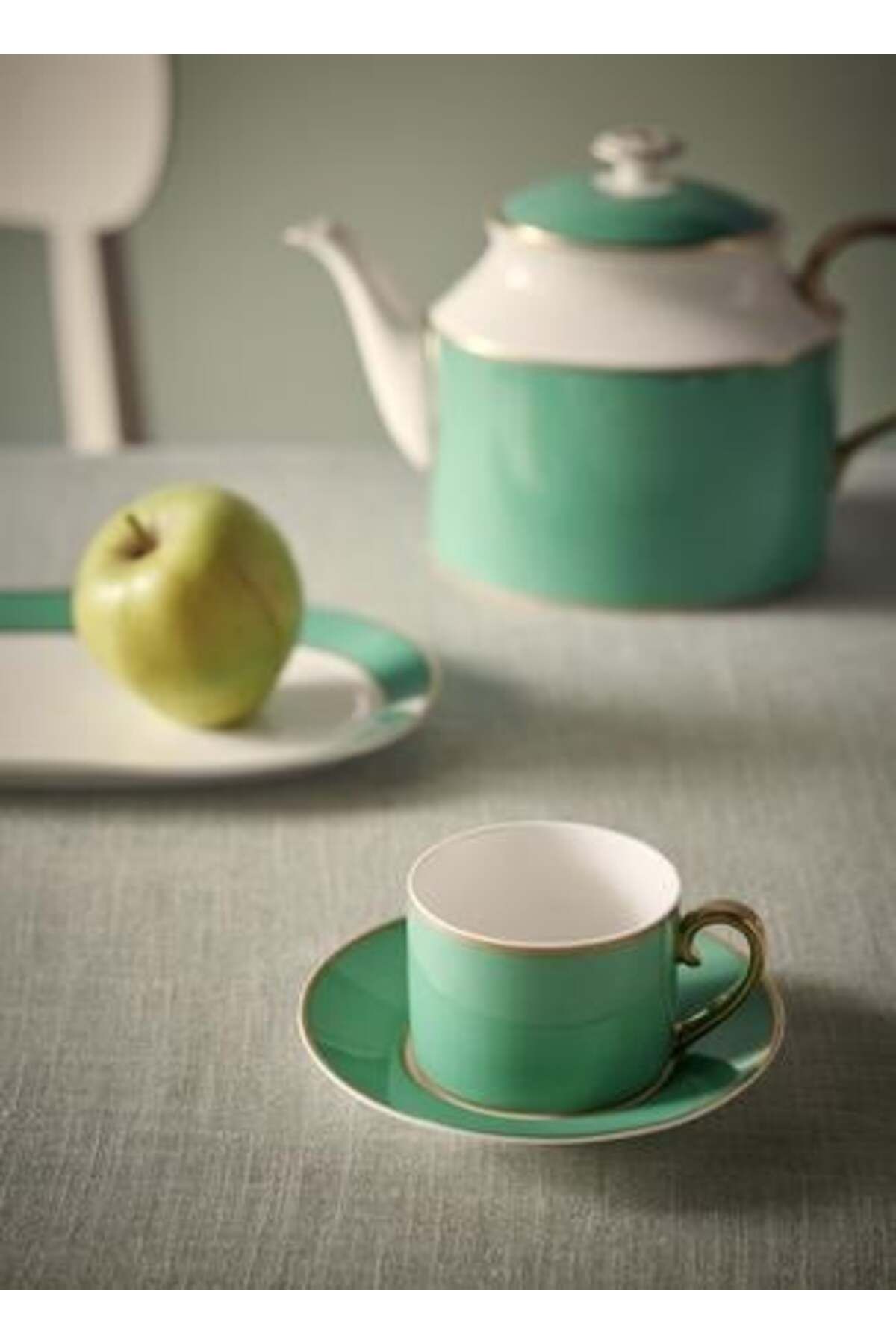 Pip Studio-Espresso cup with saucer, Pip Studio, 220 ml, Pip Chique collection, Gold-Green 5