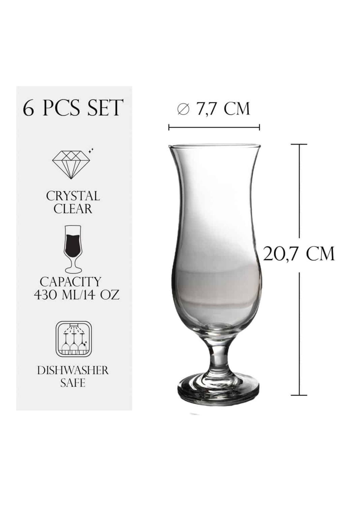 Cesiro-Set of 6 430 ml glasses with glass stem, Cesiro 2
