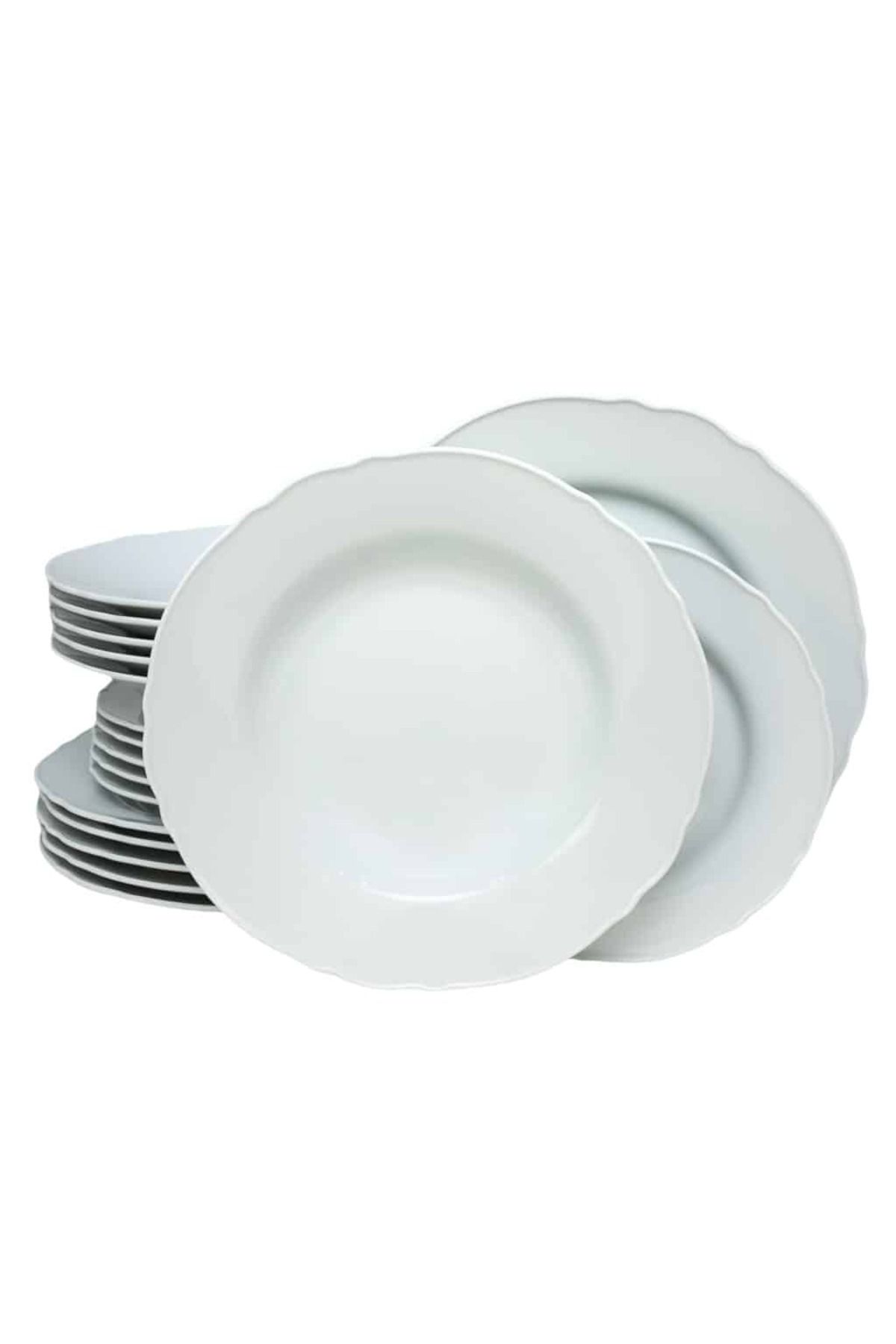 Cesiro Set Farfurii 18 Piese, Pentru 6 Persoane, Iceberg, Cesiro, Portelan, Alb Lucios - One Size