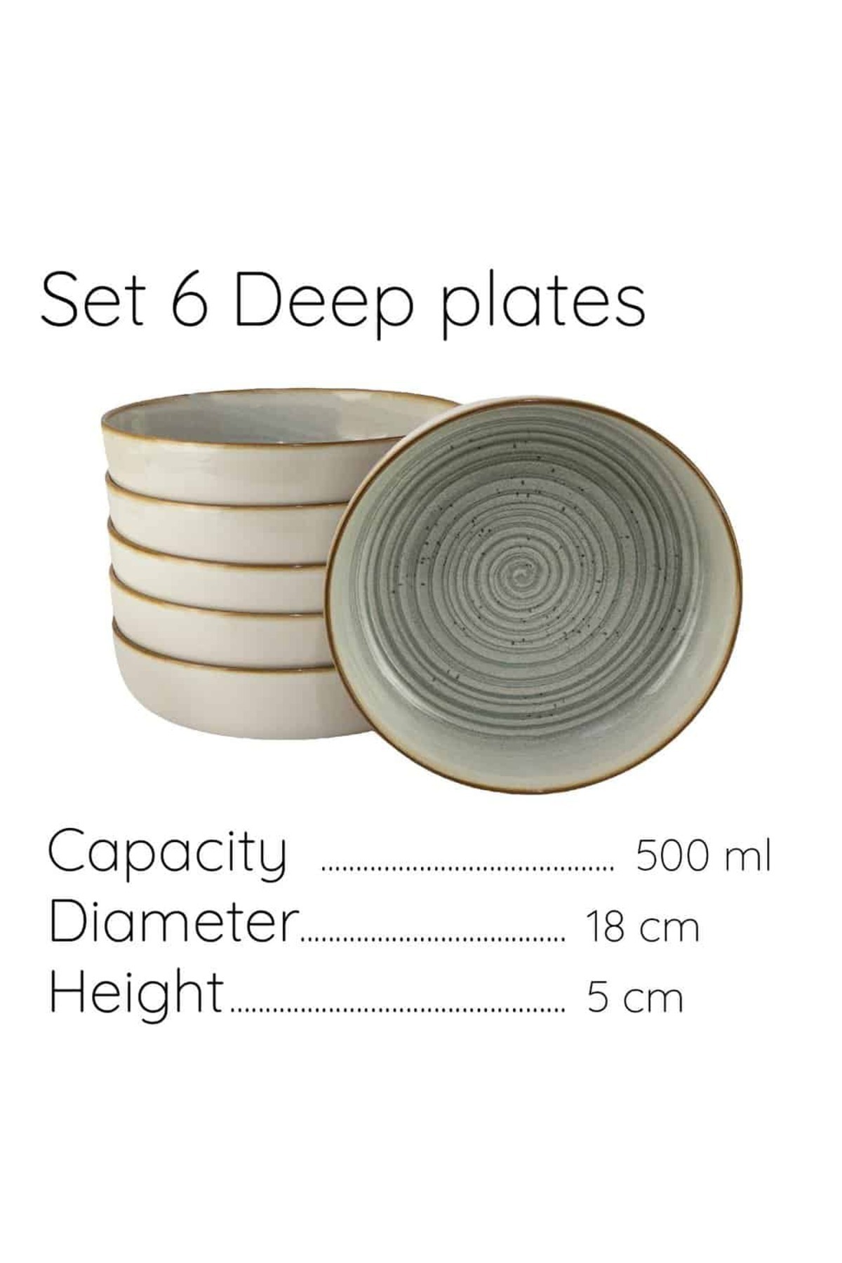 Cesiro-Sophistication at the Table: Set of 6 Plates with Gray Elegance! 2