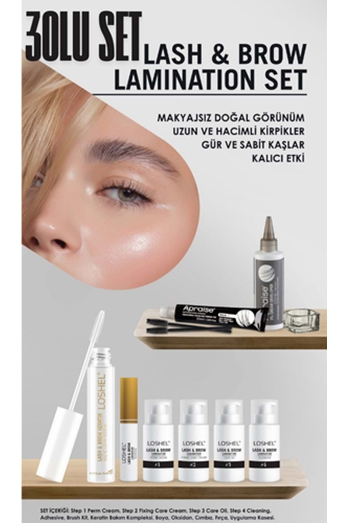 LOSHEL Lash&brow Kaş Ve Kirpik Laminasyon Seti 30lu - Fiyatı