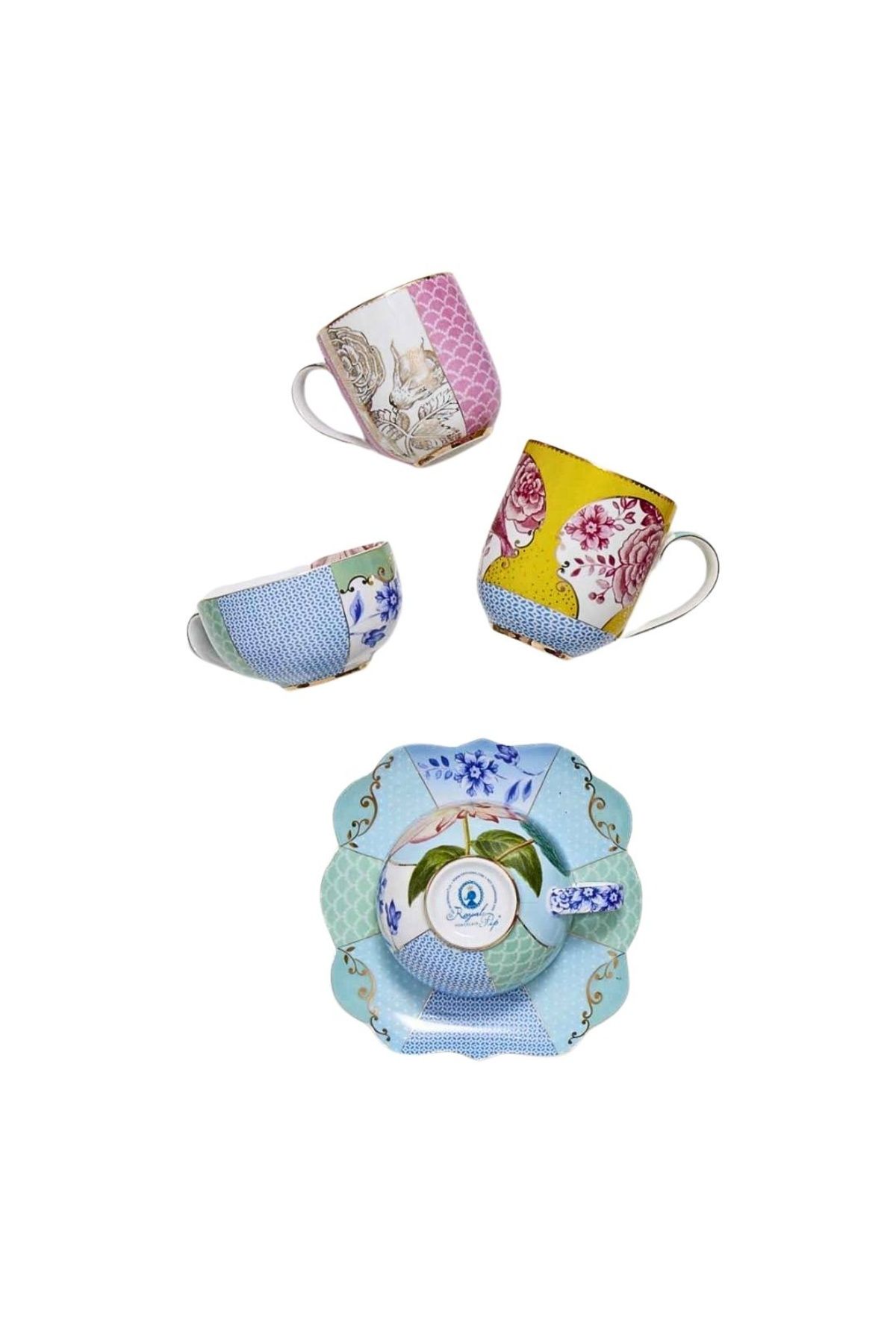 Pip Studio-Espresso Cup With Saucer, , 225 Ml, Royal Multi Collection 3