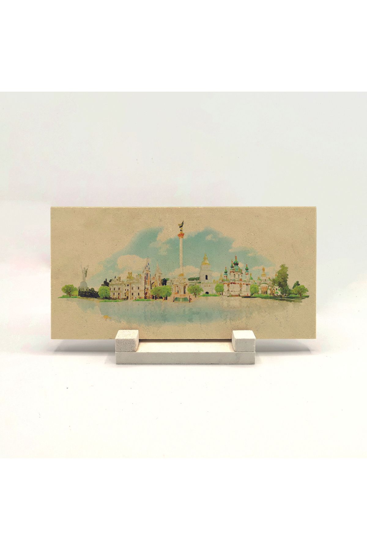 Souvenest Ukrayna Baskılı Doğaltaş Masaüstlük 10x20 Drg-34