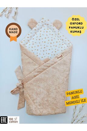 Tomuycuk Kahve Kız Erkek Bebek Battaniyesi Doğal Uyku Kundağı Hastane Çıkış Y...