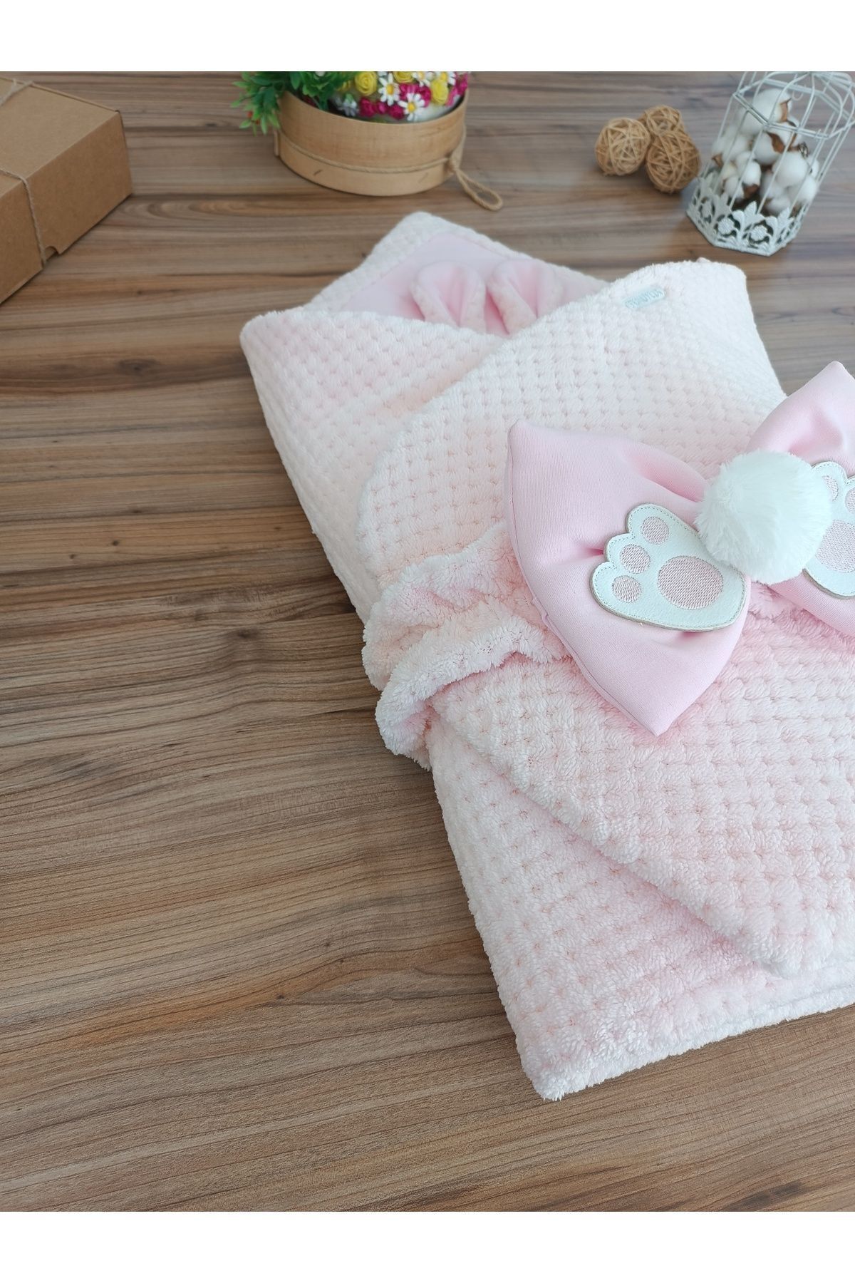 Tomuycuk Kız Erkek Bebek Battaniyesi Kışlık %100 Pamuklu Dış Kundak Yenidoğan Hastane Çıkışı Örtü fotoğrafı 5 (önizleme)