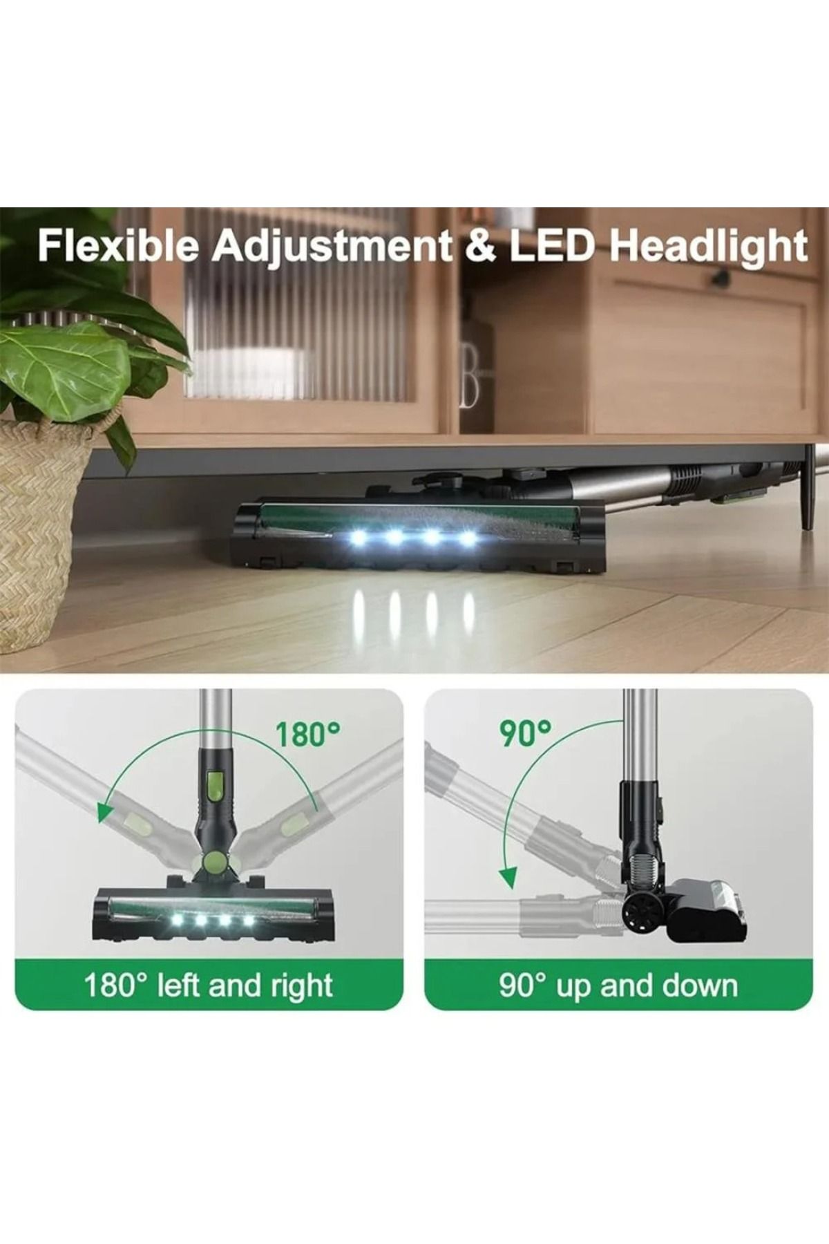 Denx-DENX DX2903 160W Cordless Stick Vacuum with 2000mAh Battery 4