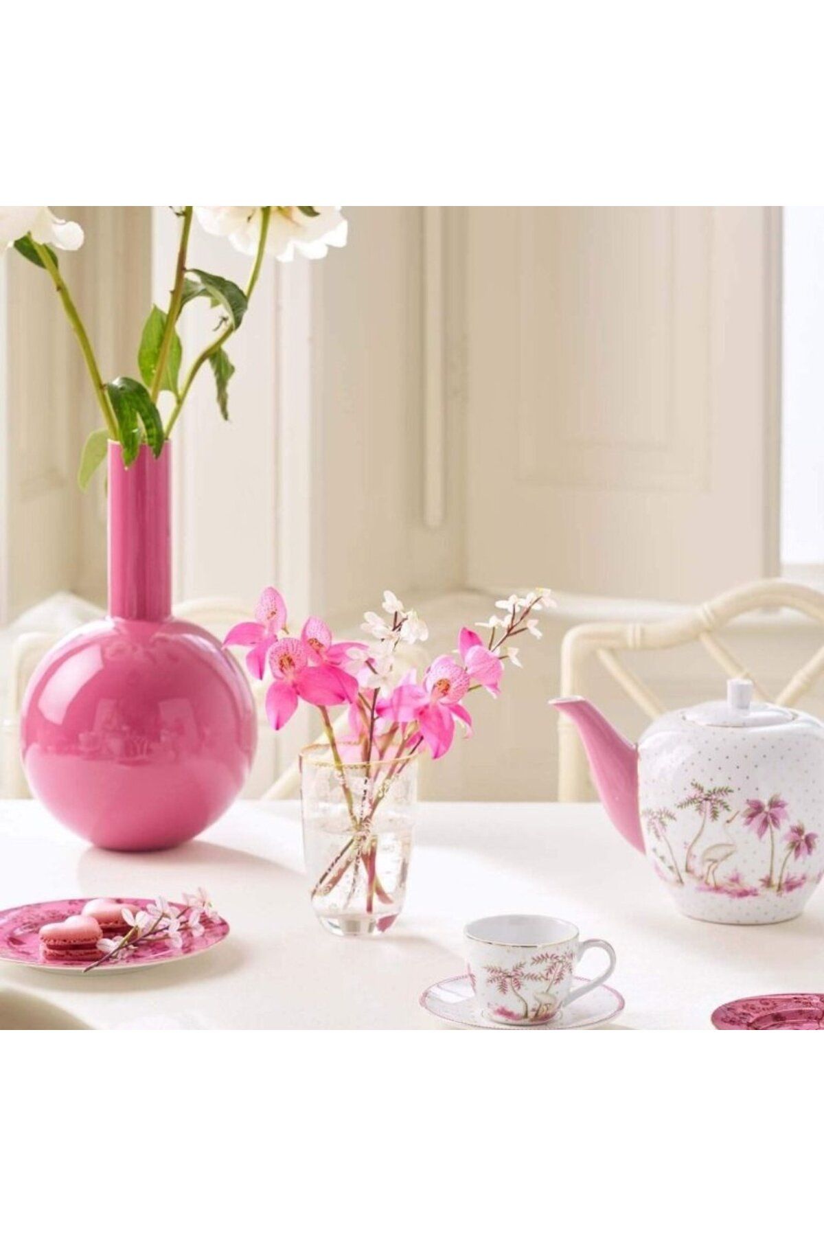 Pip Studio-Set of 2 cups with saucers, porcelain, Pip Studio, Dots Gold Pink, 120 ml, Jolie collection 2