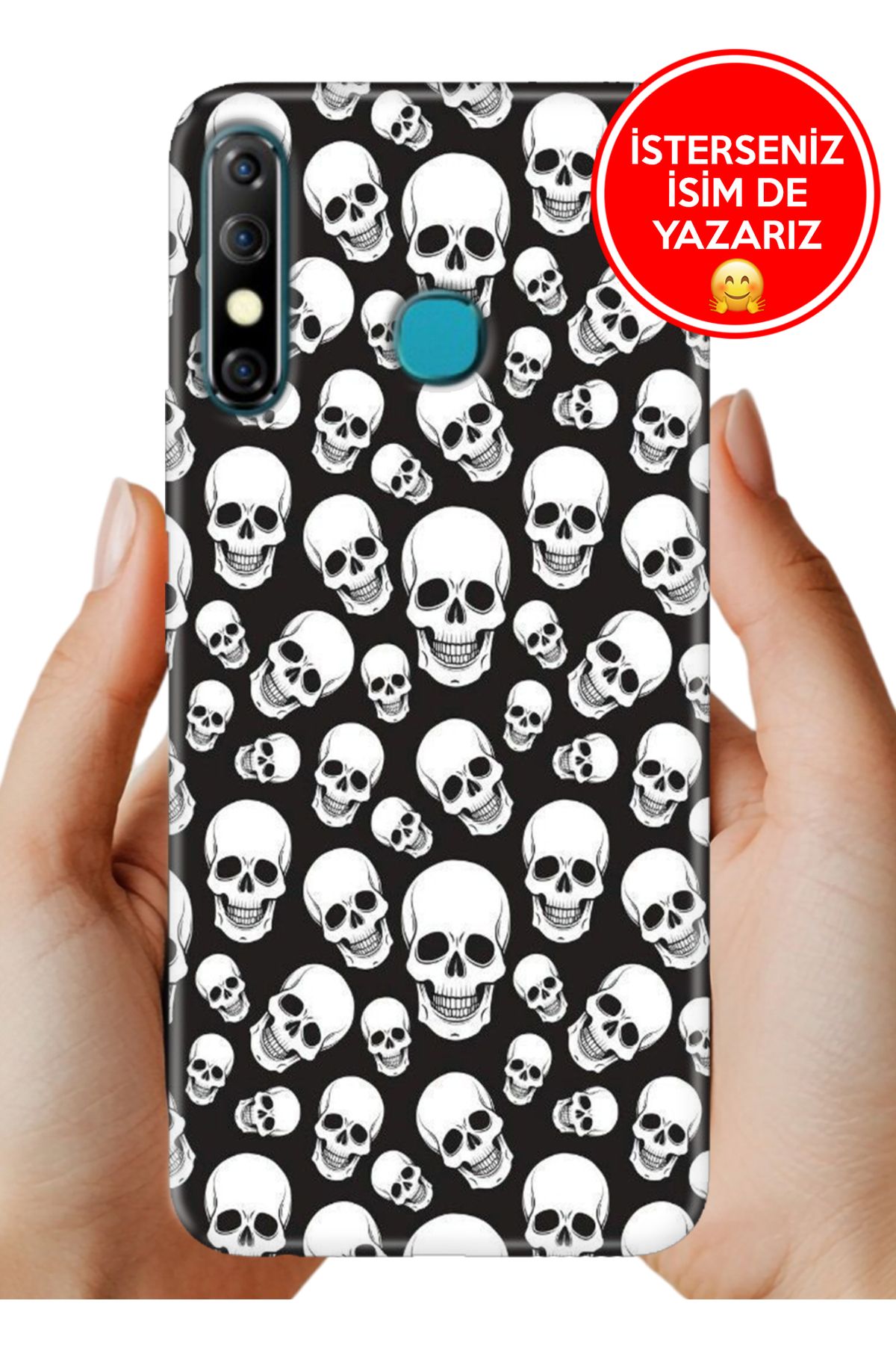 Cekuonline İnfinix Hot 8 Kılıf FullCover Resimli Desenli Silikon Cod316
