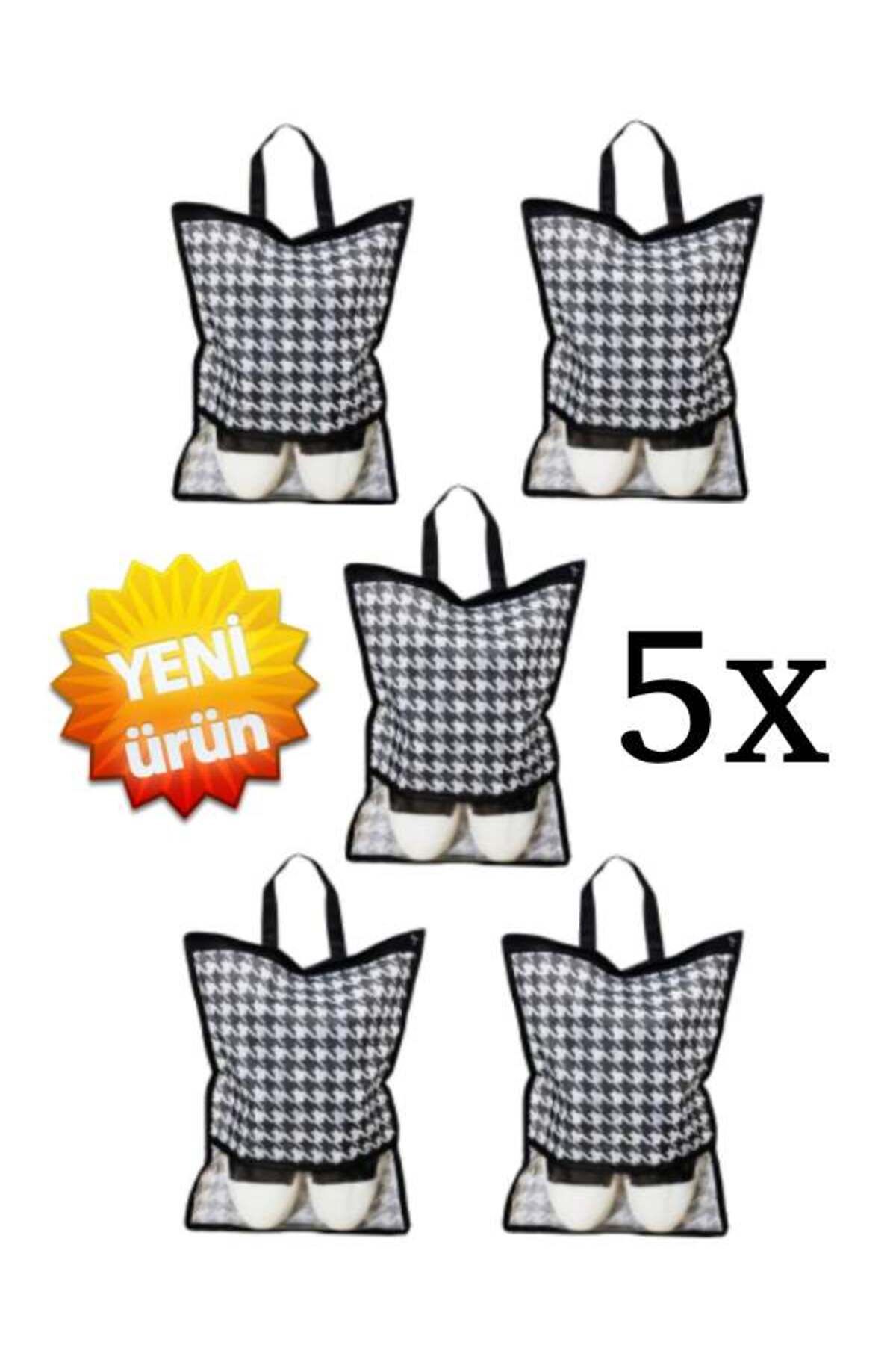 DEMİROĞLU EV TEKSTİL 5li ayakkabı çantası bavul düzenleyici organizer
