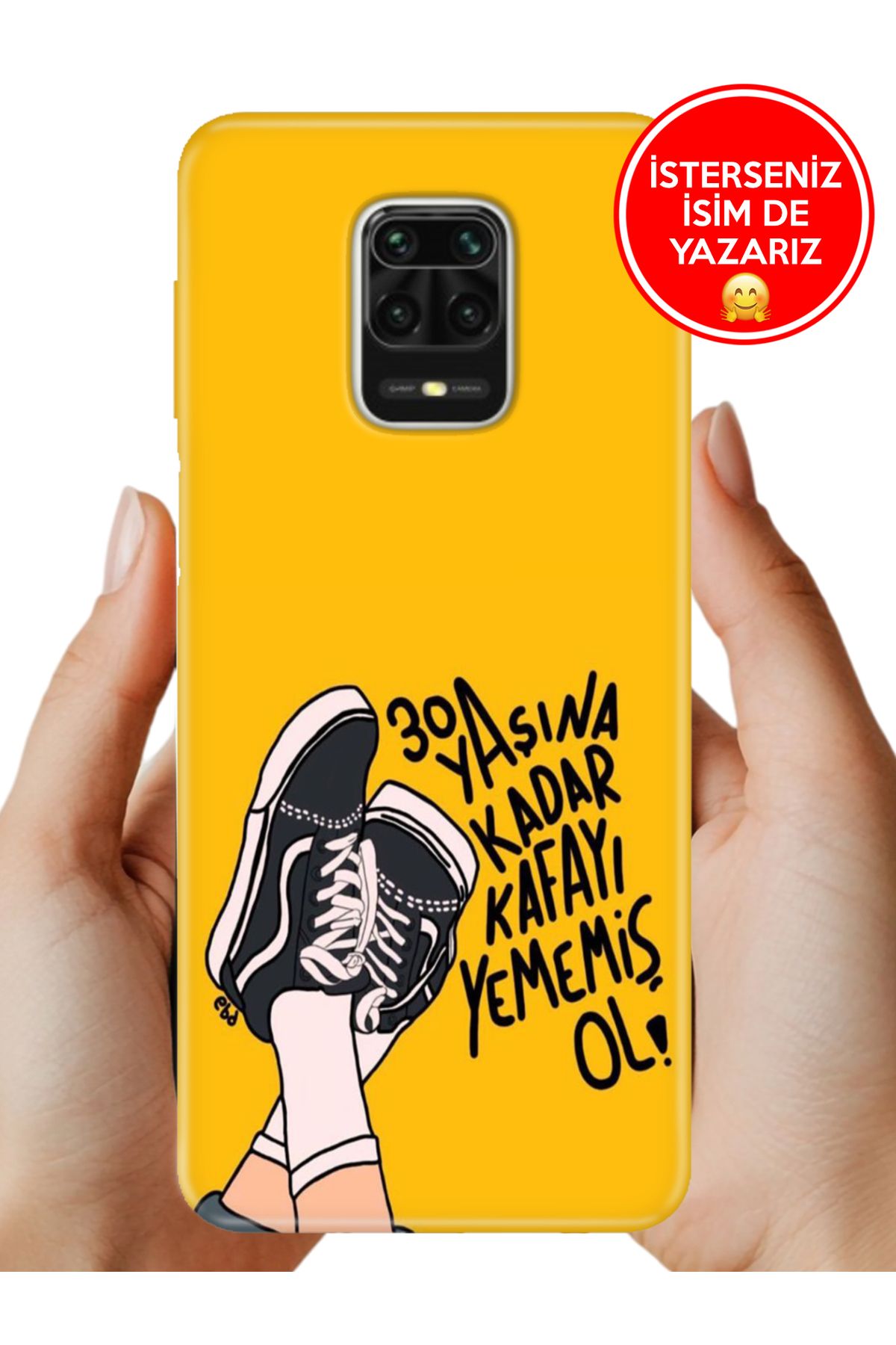 Cekuonline Xiaomi Redmi Note 9 Pro 9S Kılıf Baskılı Life Style Kapak Silikon 30 Yaşına Kadar