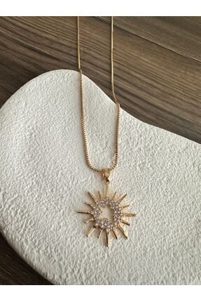 DaintyReward ÇELİK RODYUM KAPLAMA GÜNEŞ KOLYE