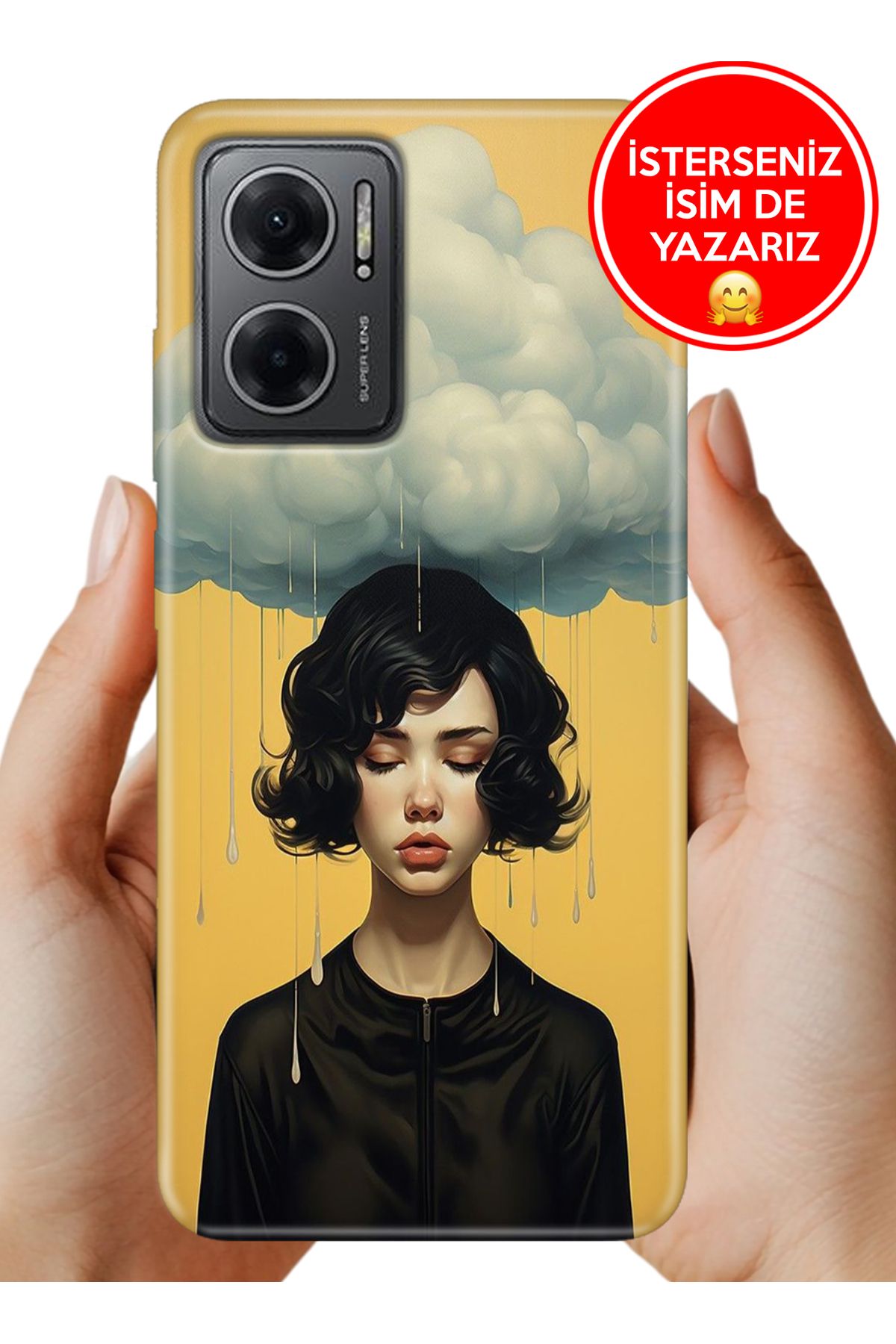 Cekuonline Redmi Note 11E Kılıf Telefon Kılıfı Tasarım Kapak Yalnız Başına