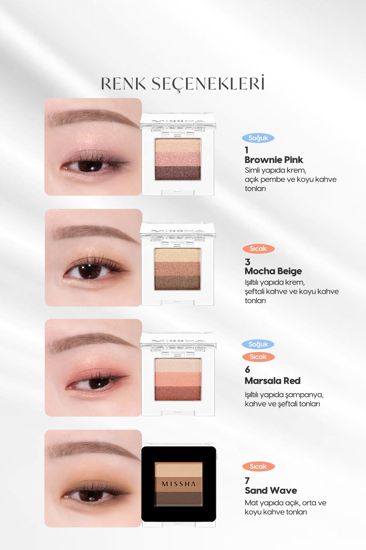 Missha-3 Color Eye Shadow - Soft Texture and Non-Shedding Triple Shadow No.16 (Turnips Fondue) 4