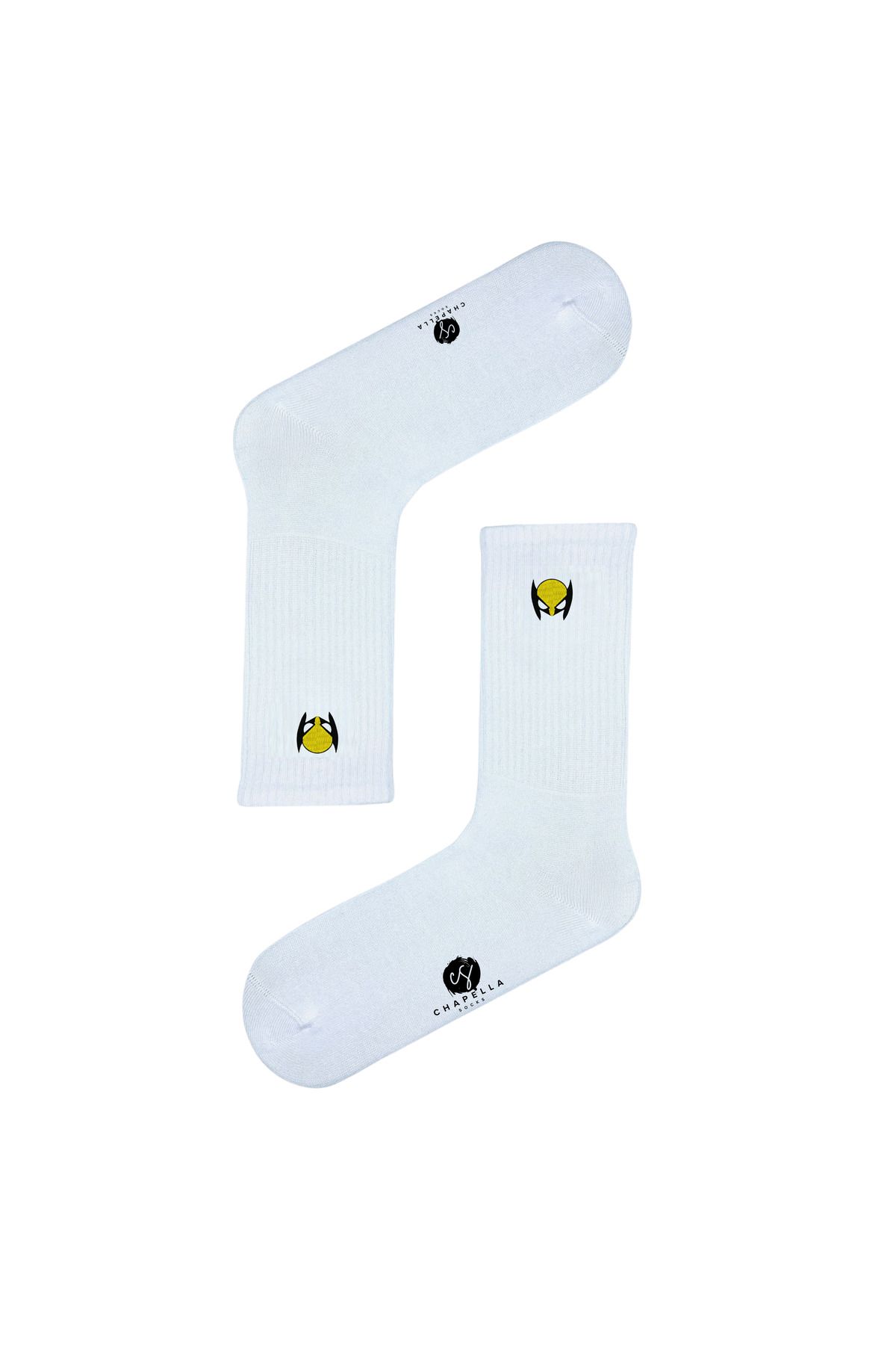 ChapellaSocks Wolverine Nakışlı Unisex Uzun Tenis Çorap- %100 Pamuk ve Rahat!
