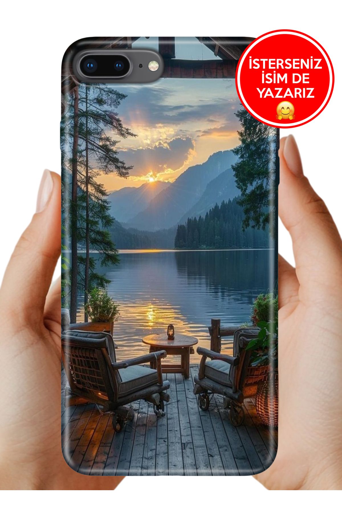 Cekuonline iPhone 7 Plus - 8 Plus Kılıf Tam Rubber Esnek Silikon Full Koruma Tamamen Huzur