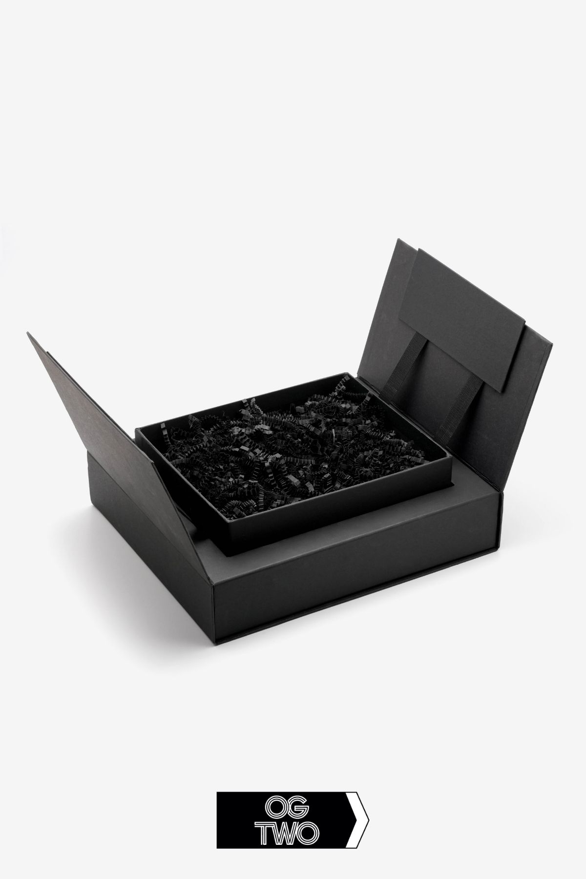 OGTWO-Premium Zig Zag Cropped 50 g Black Gift Box Sustainable Ornament Paper 6