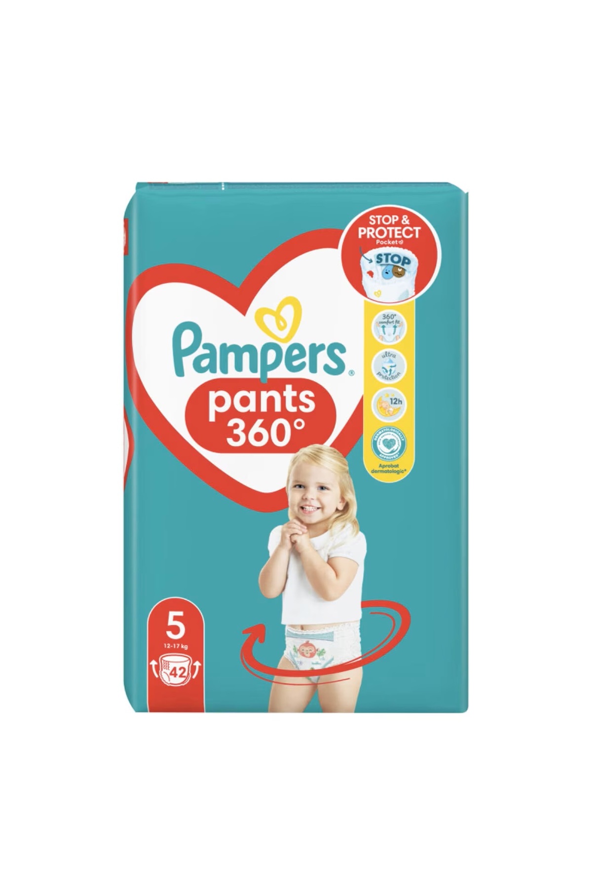 Pampers Plenkové kalhotky č. 5 12-17 kg 42 ks