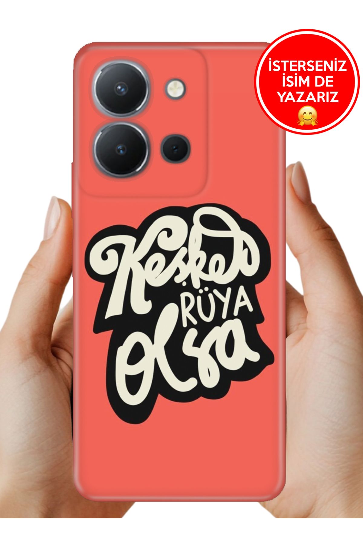 Cekuonline Vivo Y36 Uyumlu Kılıf Desenli Baskılı Kamera Korumalı ZRR Silikon Keşke Rüya Olsa