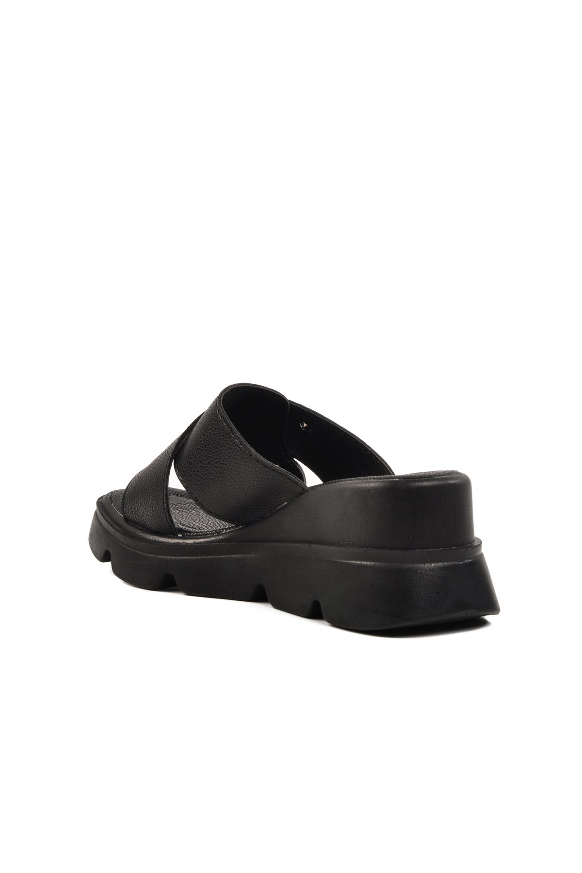 Pierre Cardin-Black High Sole Women's Slippers Pc-7535 Z 4