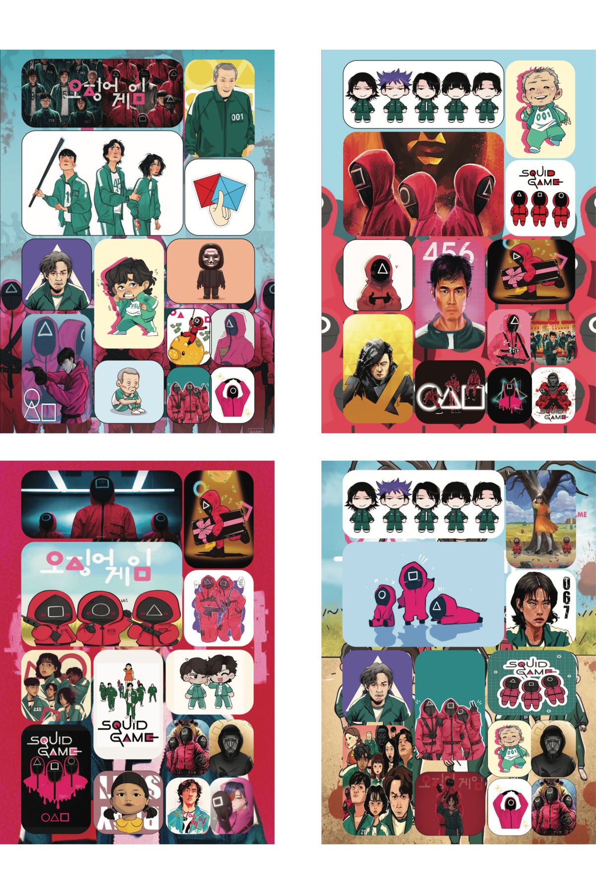 Mielibon-Squid Game Sticker Notebook 16 Pages 208 Stickers 3