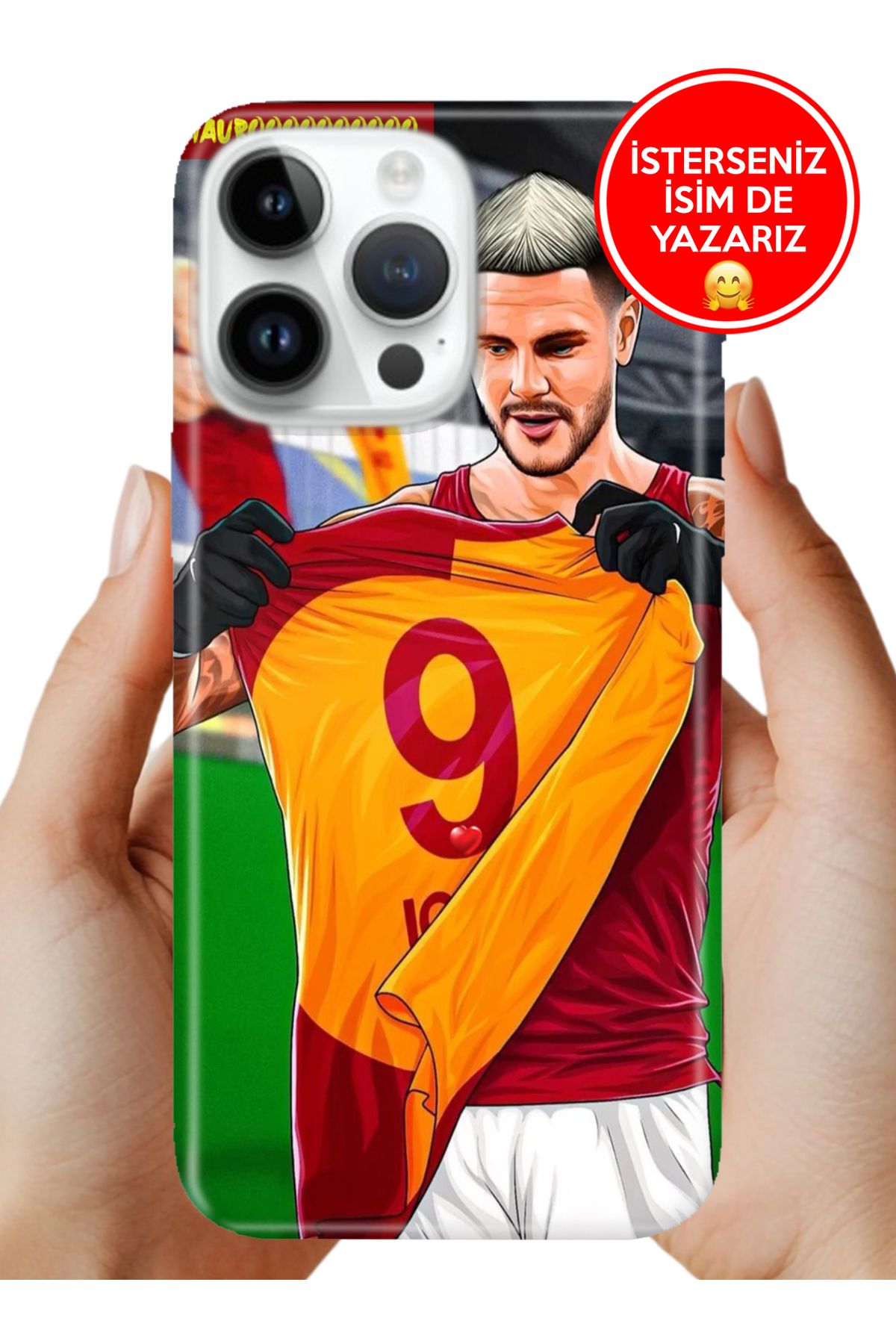 Cekuonline iPhone 16 Pro Kılıf Desenli Baskılı Kamera Korumalı ZRR Silikon Gol Kralı-Mauro