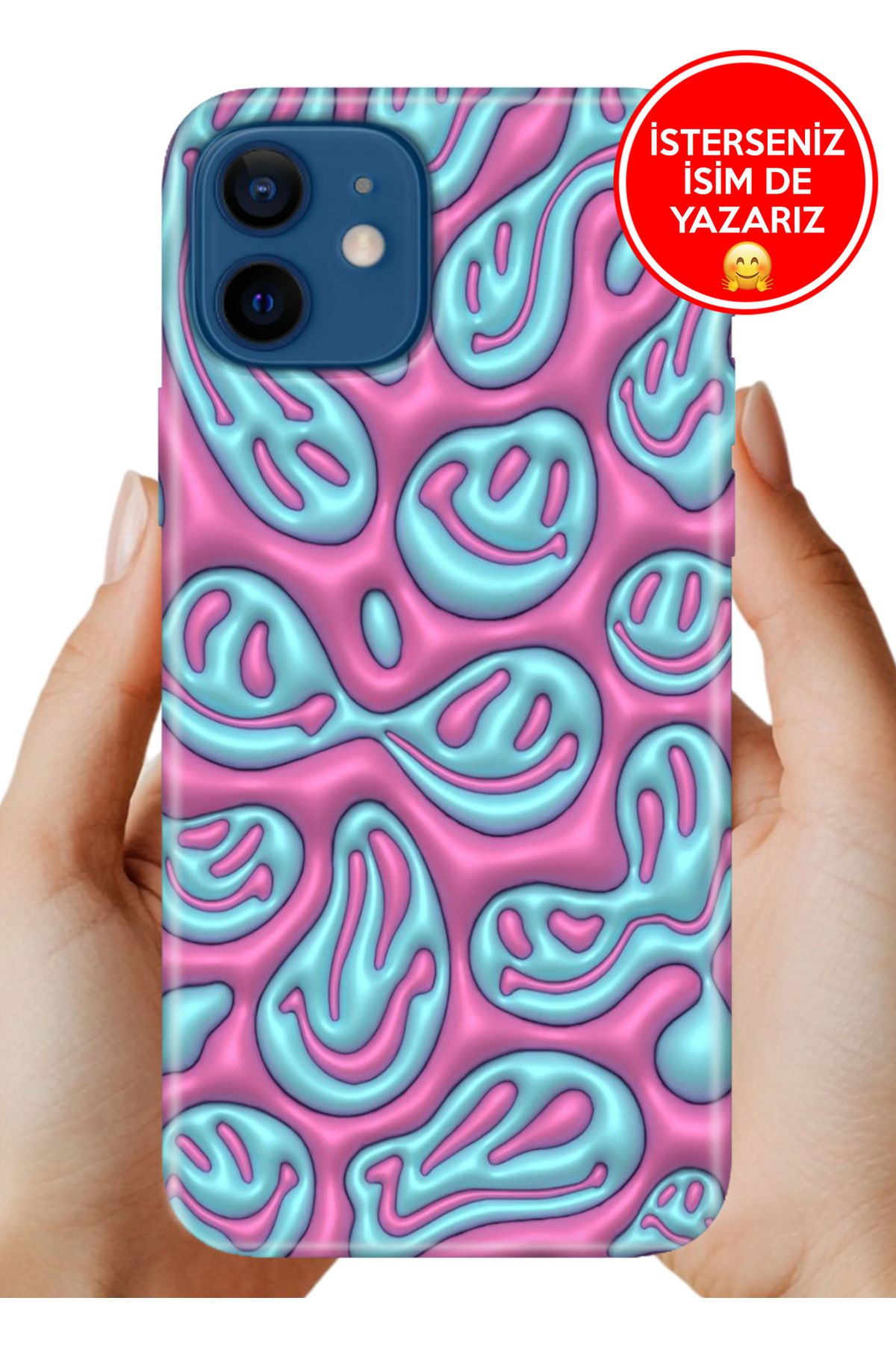Cekuonline iPhone 12 Kılıf iP12 Baskılı Life Style Kapak Silikon Emogy Fun
