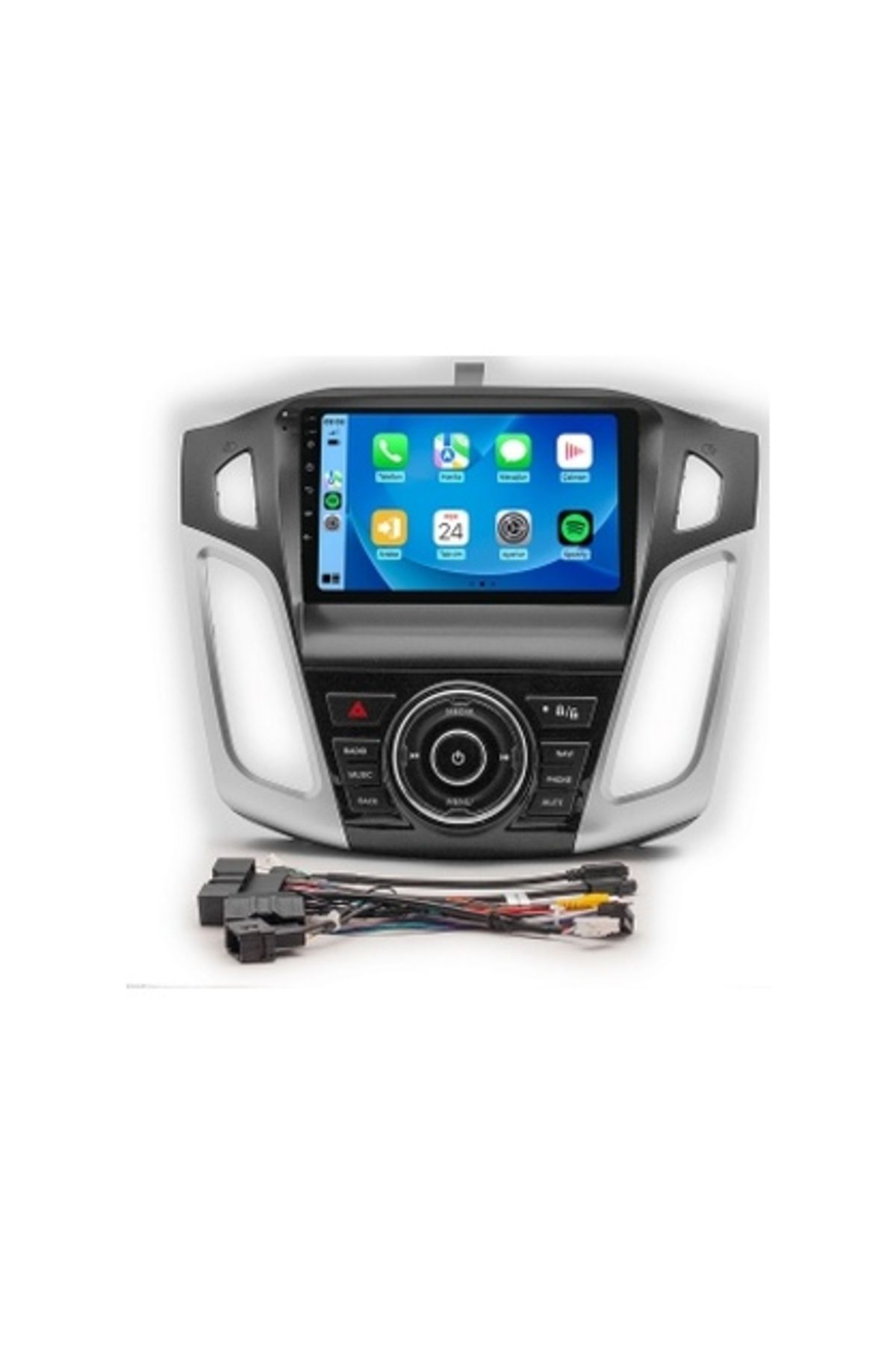 NAVİ Ford Focus 3-4 Gri 2012-2018 6GB Ram 128GB Uyumlu Hafıza 8 Çekirdek Carplay Kamera Multimedya