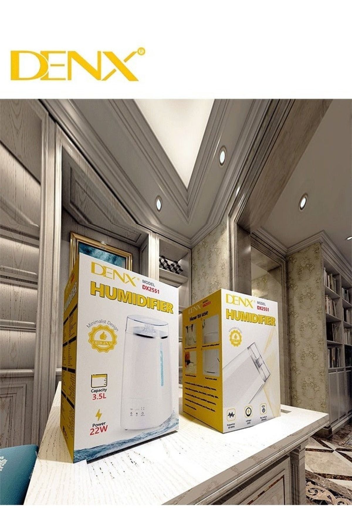 Denx-The air diffuser has a power of 22 watts and a capacity of 3.5 liters to humidify and purify the air 8