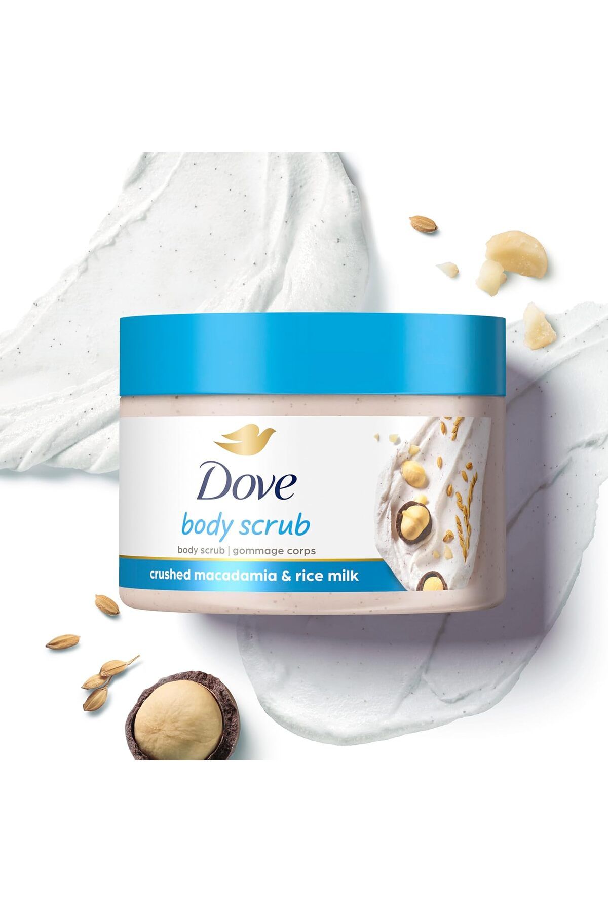 Dove-Scrub Macadamia & Rice Milk Reveals Visibly Smoother Skin Body Scrub That Nourishes Skin 298 gr 4