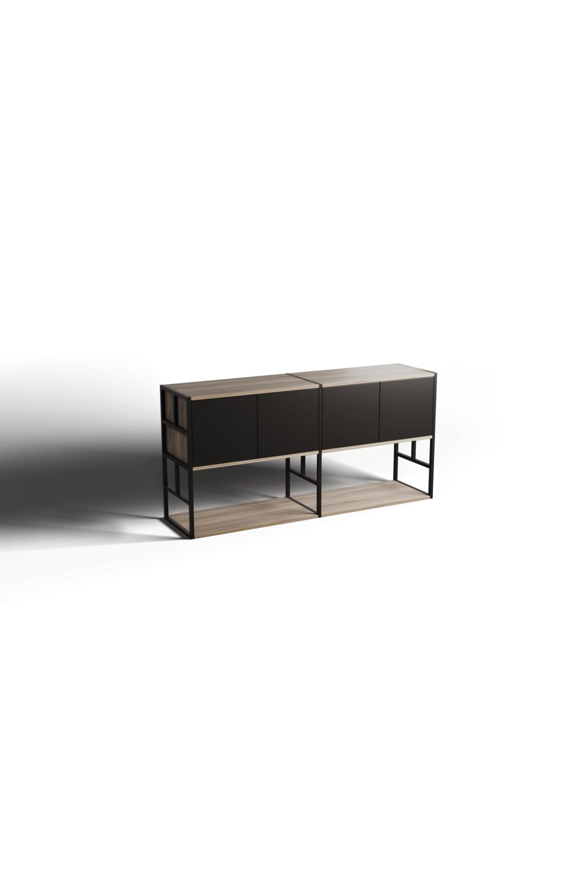 EMC Metal Ofis Mobilyaları Ahşap Metal Raf (160X40X80 CM) – Maksimum Depolama Alanı