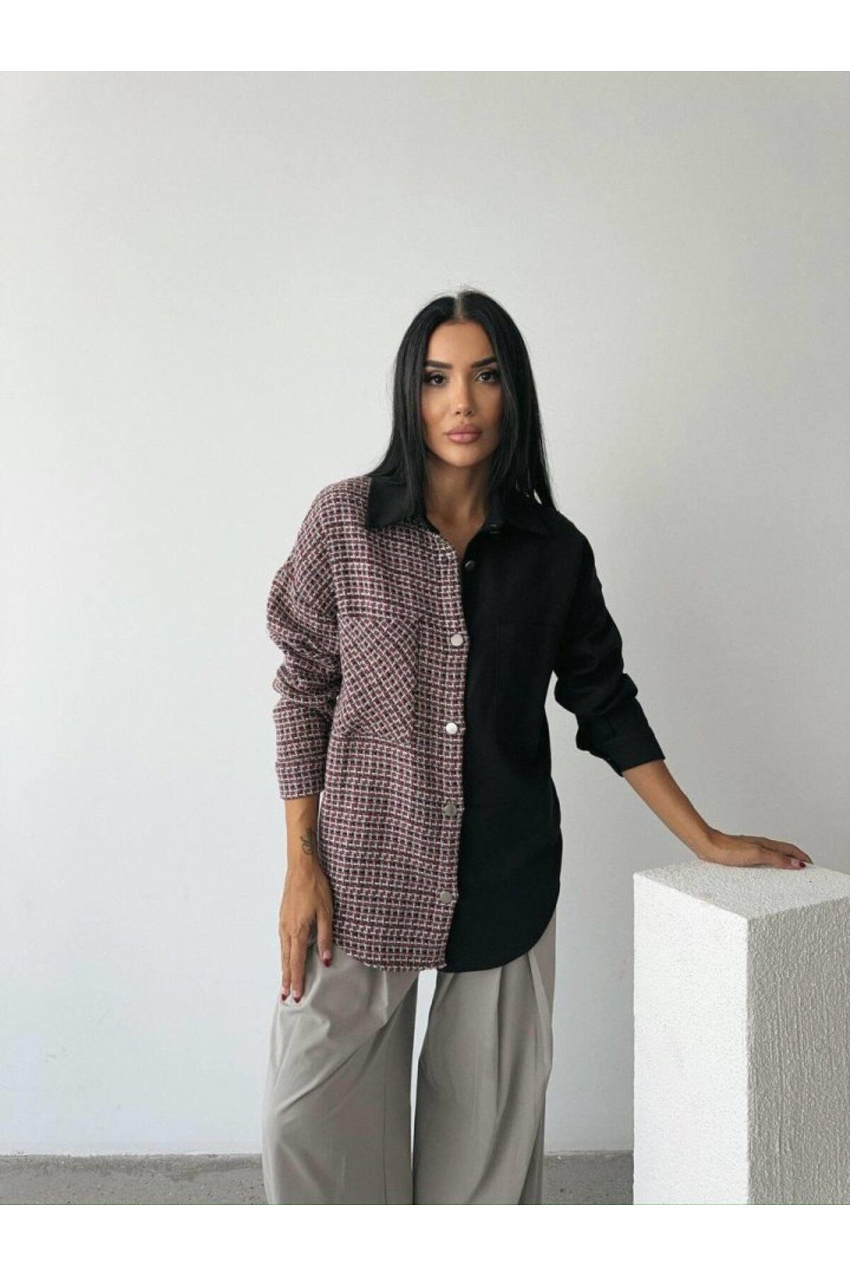 ASFSTORE PARÇALI GÖMLEK - Siyah