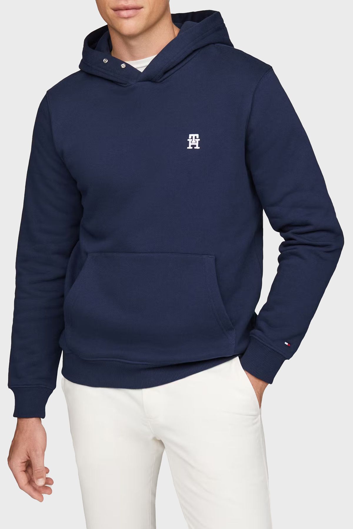 تامی هیلفیگر 100% پنبه کلاهدار معمولی عرق مردانه SWEAT MW0MW37469 DAF Tommy Hilfiger
