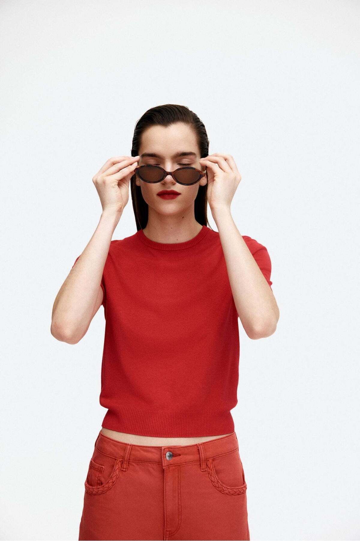 H&M-تي شيرت محبوك بشكل جيد 4