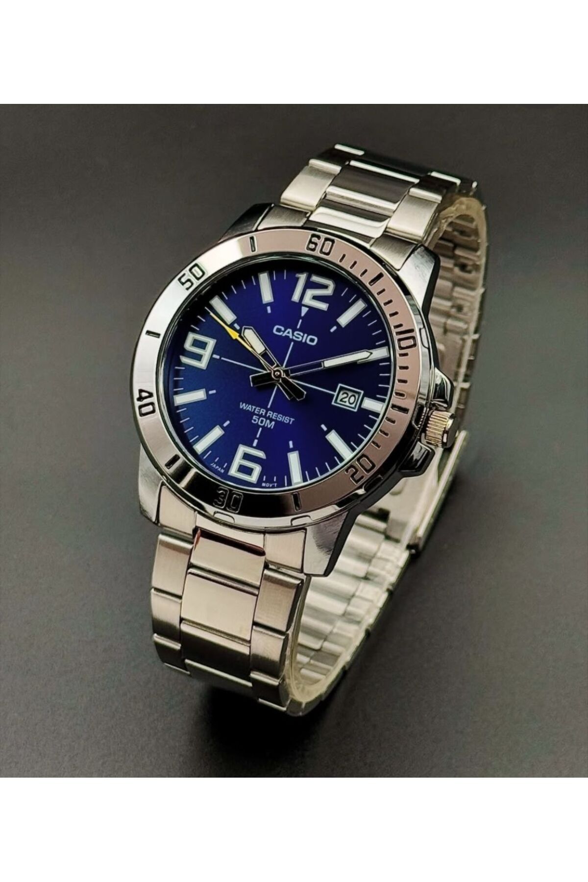 Casio-Casio Enticer Analog-Digital Water-Resistant Watch MTP-VD01D-2BVUDF 2