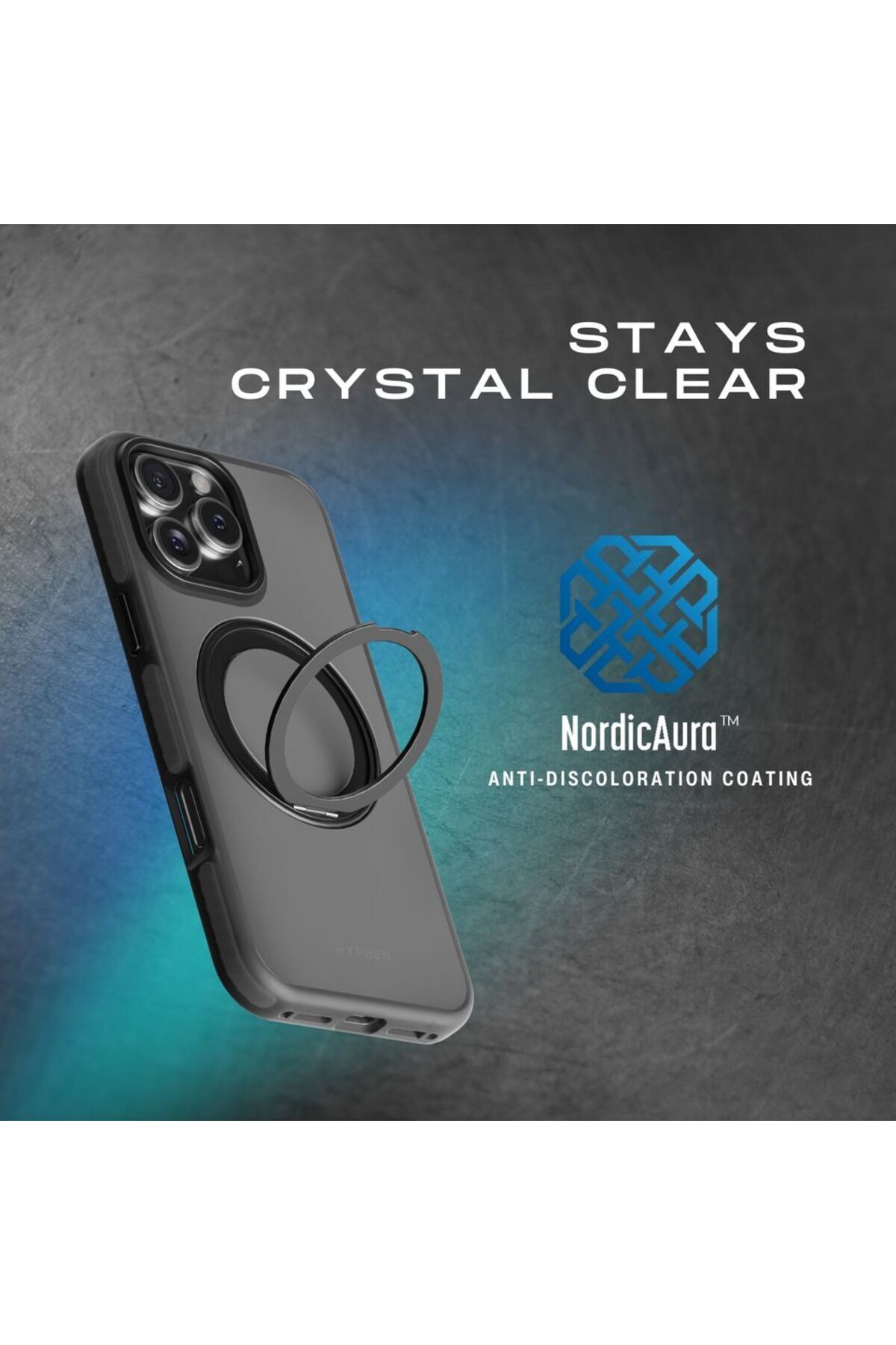 HYPHEN-حافظة AXEL المقاومة للصدمات MagSafe مع حامل حلقي دوار - iPhone 16 6