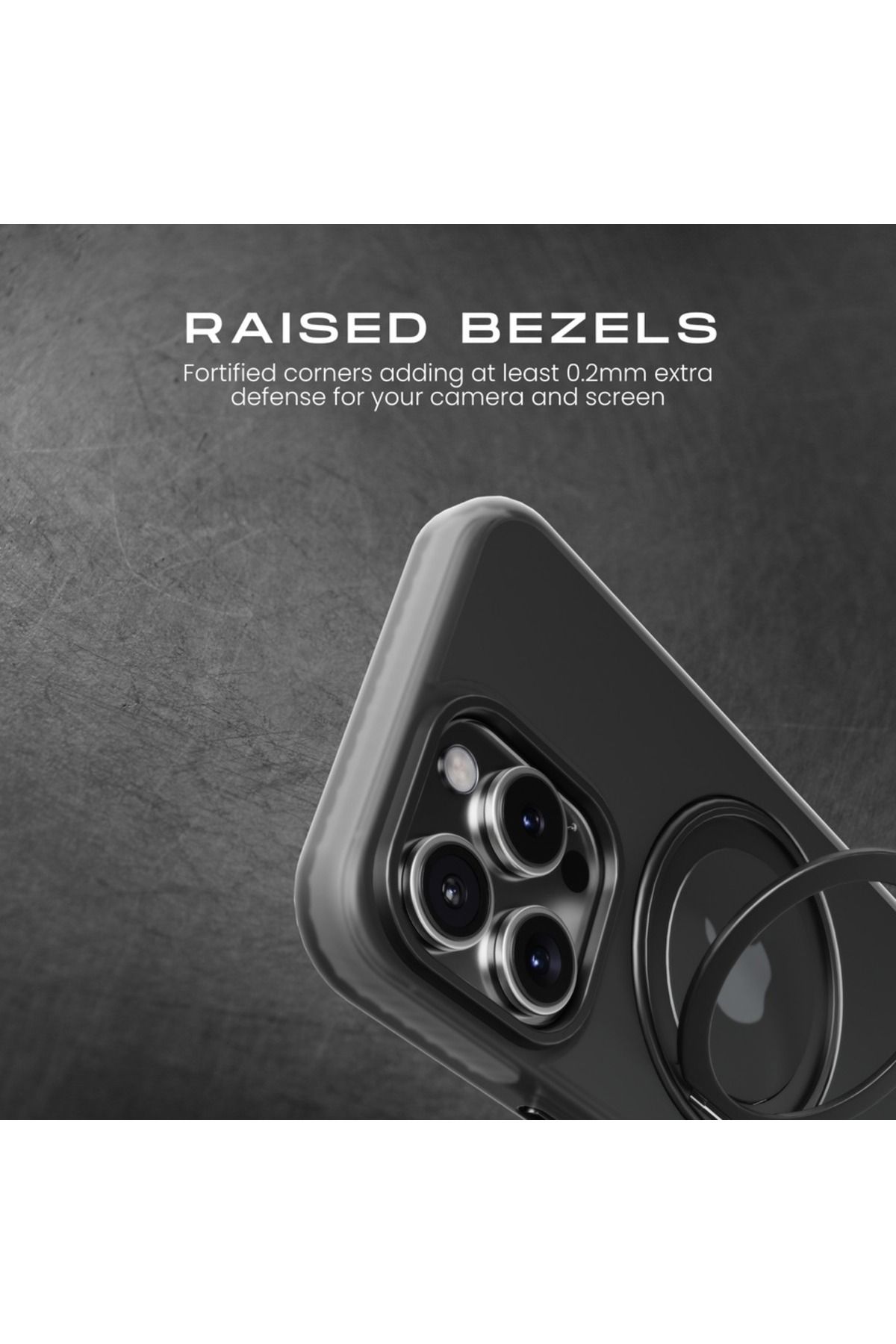 HYPHEN-حافظة AXEL المقاومة للصدمات MagSafe مع حامل حلقي دوار - iPhone 16 4