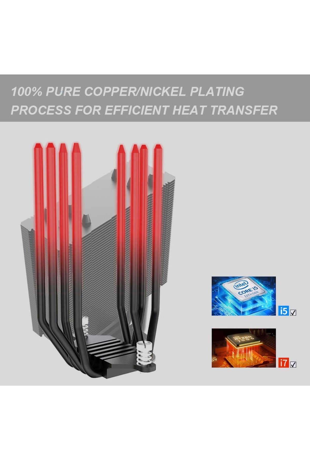 FlashHawk-ARGB CPU Air Cooler, 5V-3Pin Sync/4Pin PWM 205W TDP 5