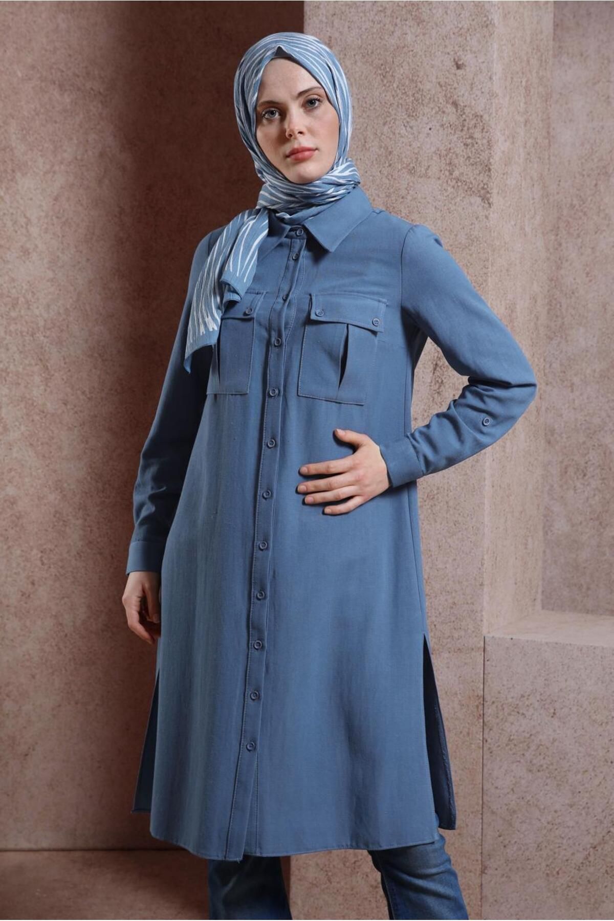 تونیک بافت کتان 44491 Alvina