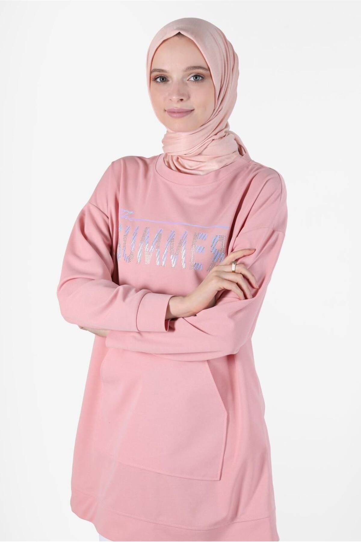 تونیک لباس ورزشی چاپی متنی 42740 Alvina