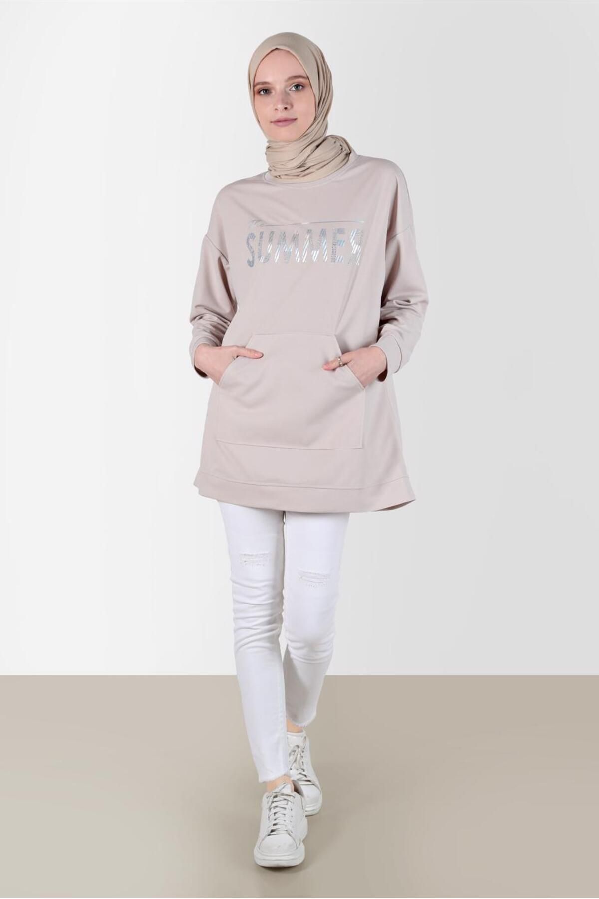 تونیک لباس ورزشی چاپی متنی 42740 Alvina