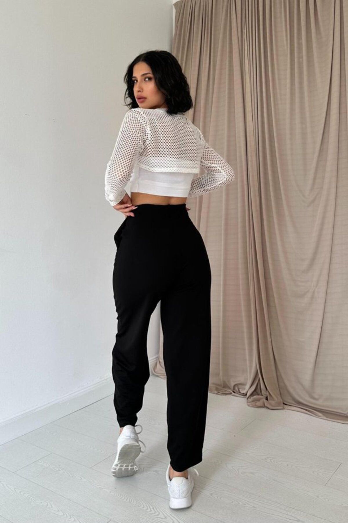 COjans-Black Pencil Rubber Detailed Trousers 4
