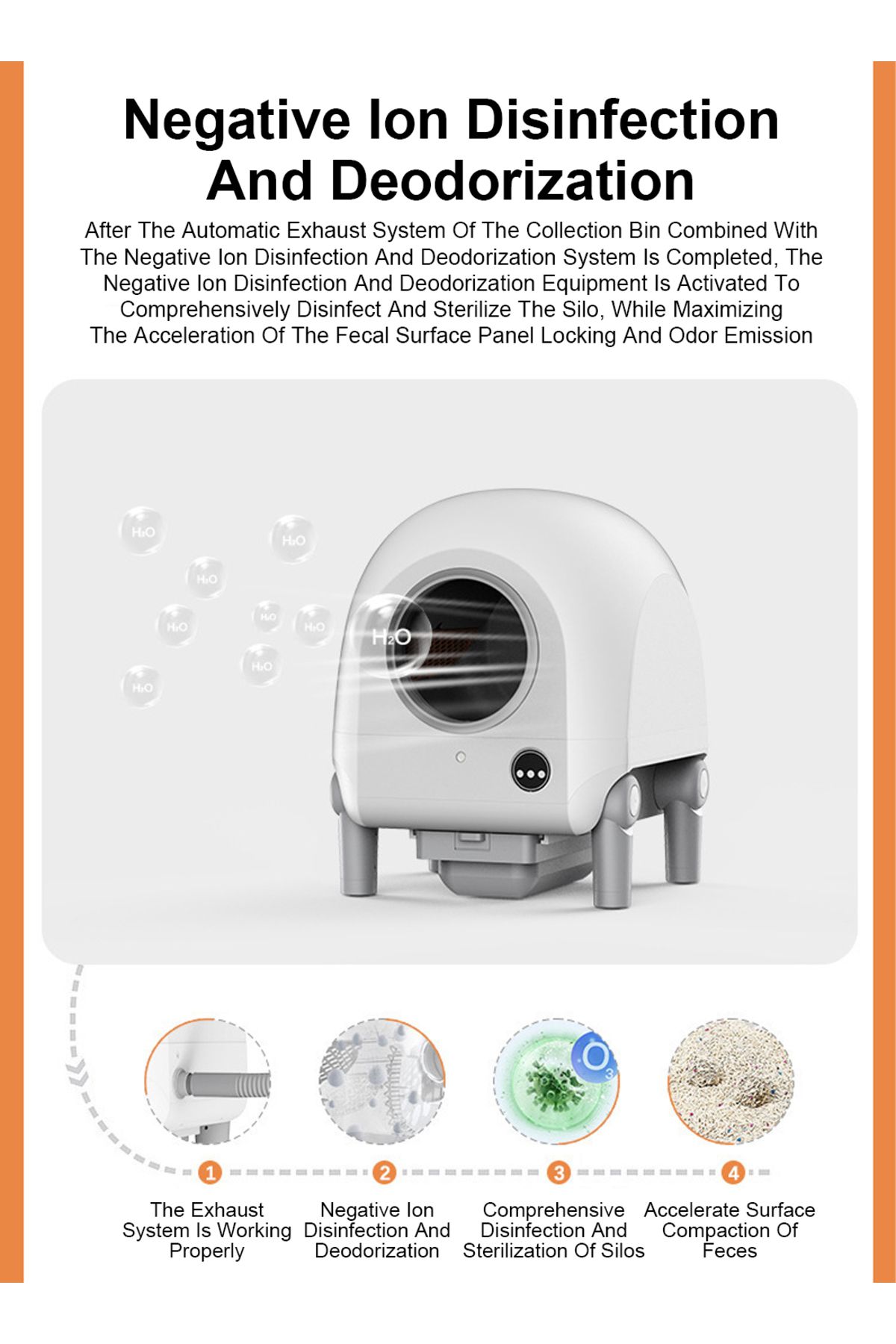 KidLe-Extra Large Automatic Cat Litter Box with APP Control Self Cleaning Cat Litter Box 8