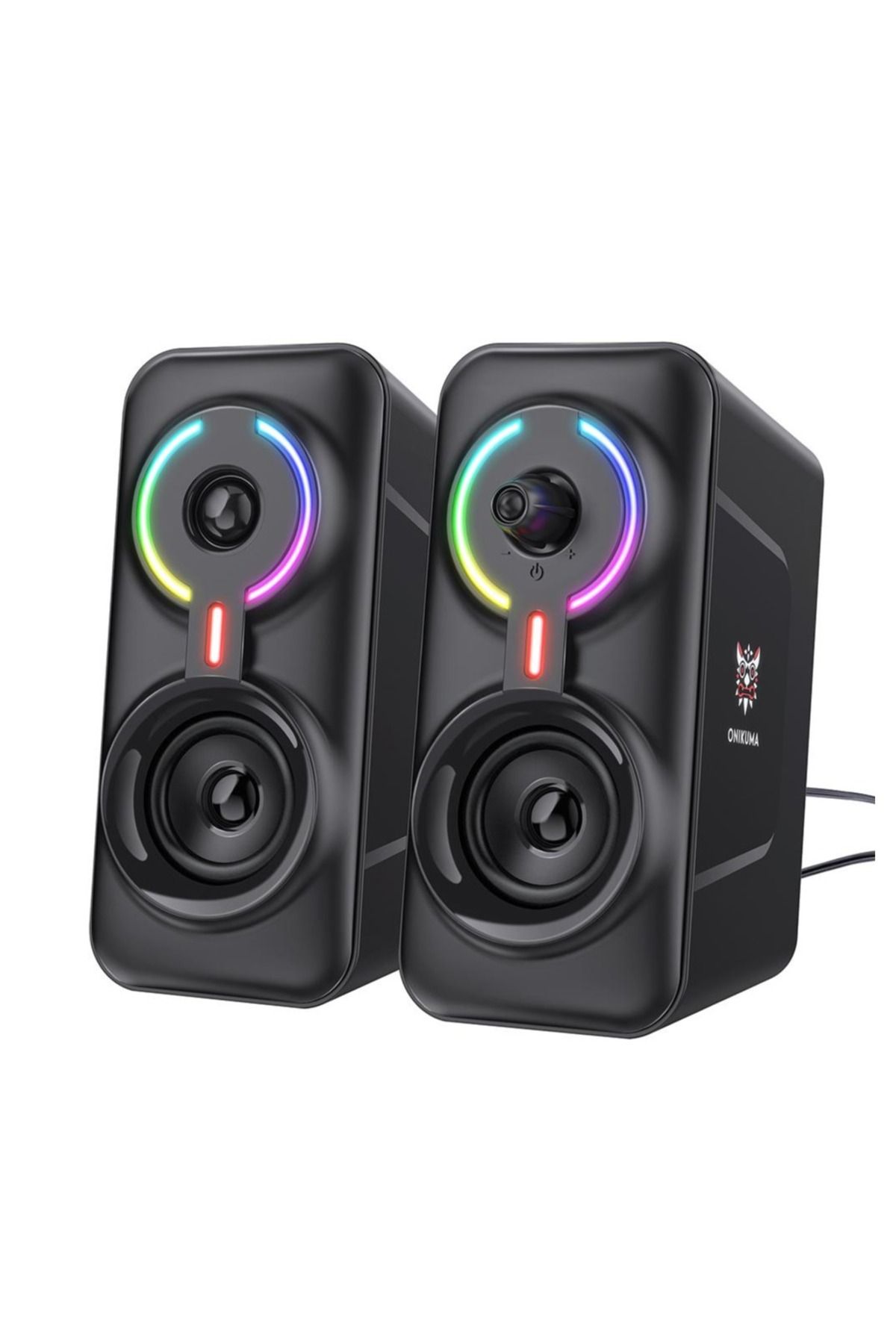 Onikuma-مكبرات صوت كمبيوتر سلكية/لاسلكية مزودة بتقنية البلوتوث RGB، ومكبرات صوت للألعاب مزودة بمضخم صوت LED وصوت جهير عميق 1