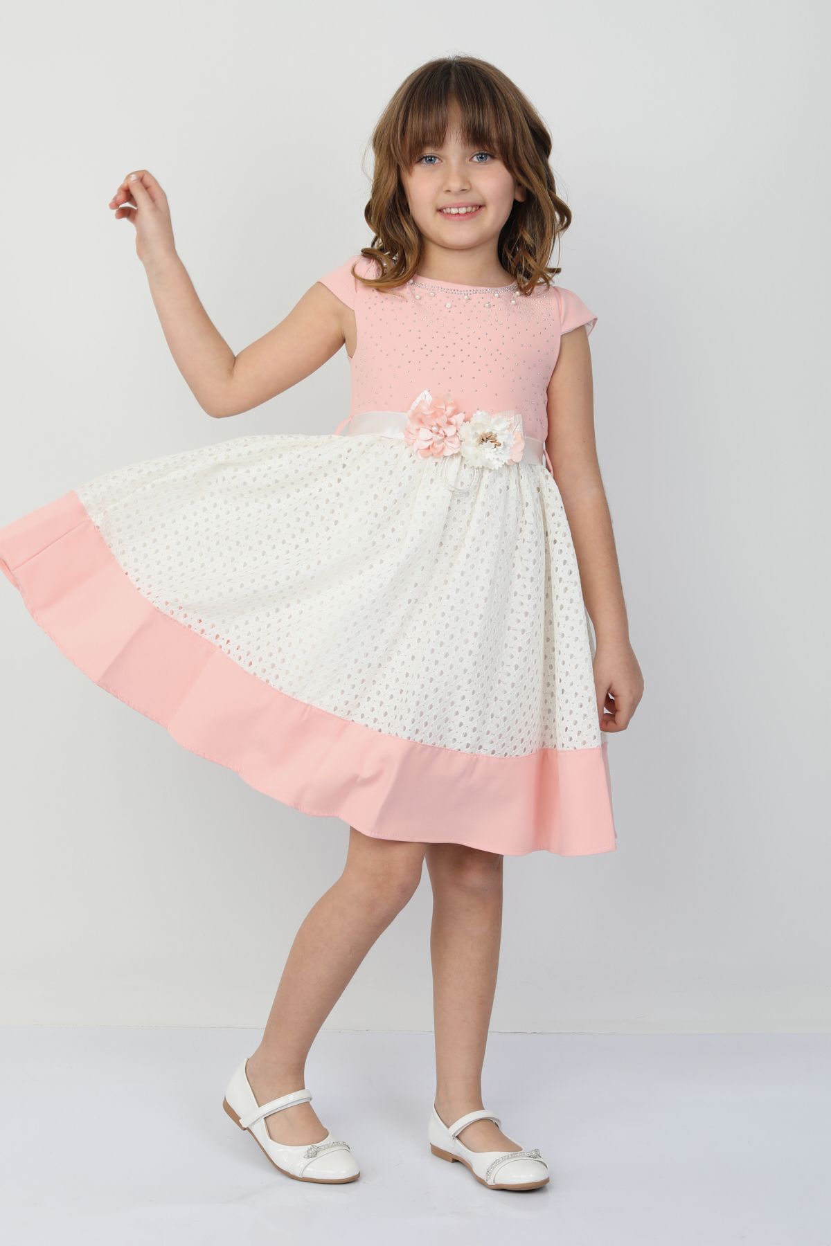 e-çocuk-Φόρεμα κοριτσιού Rhinestone Flower 26087 7