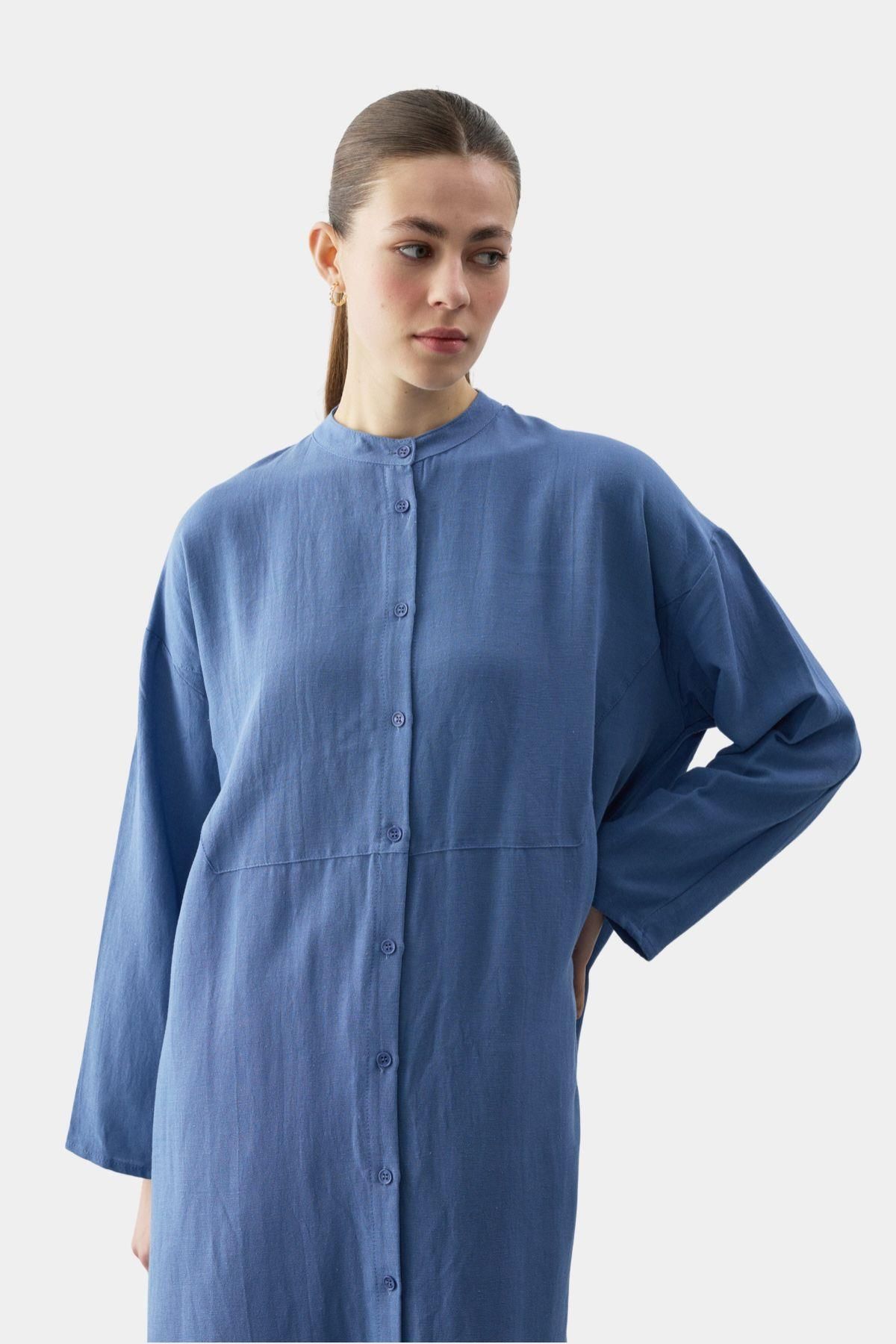 Esswaap-Μπλε Midi Μέγεθος Savior Tunic 2