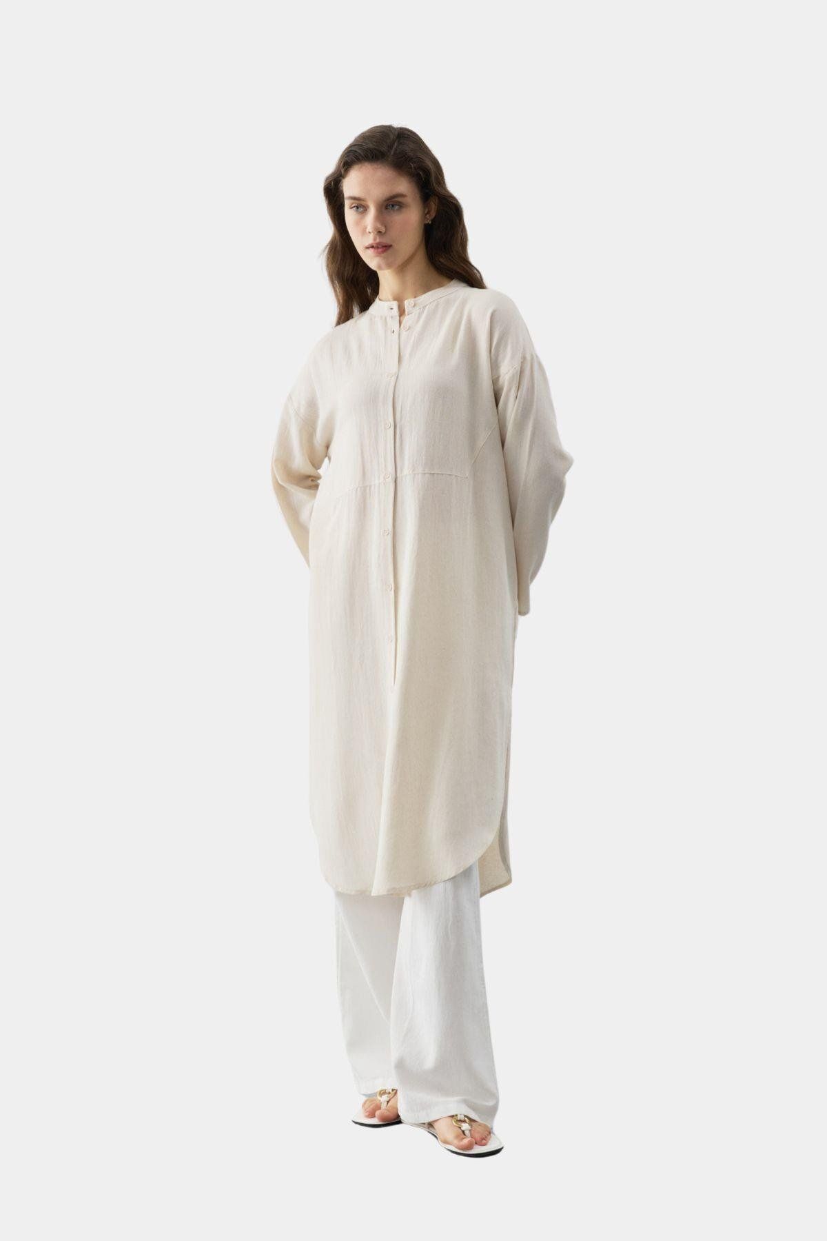 Esswaap-Beige Midi Length Savior Tunic 4