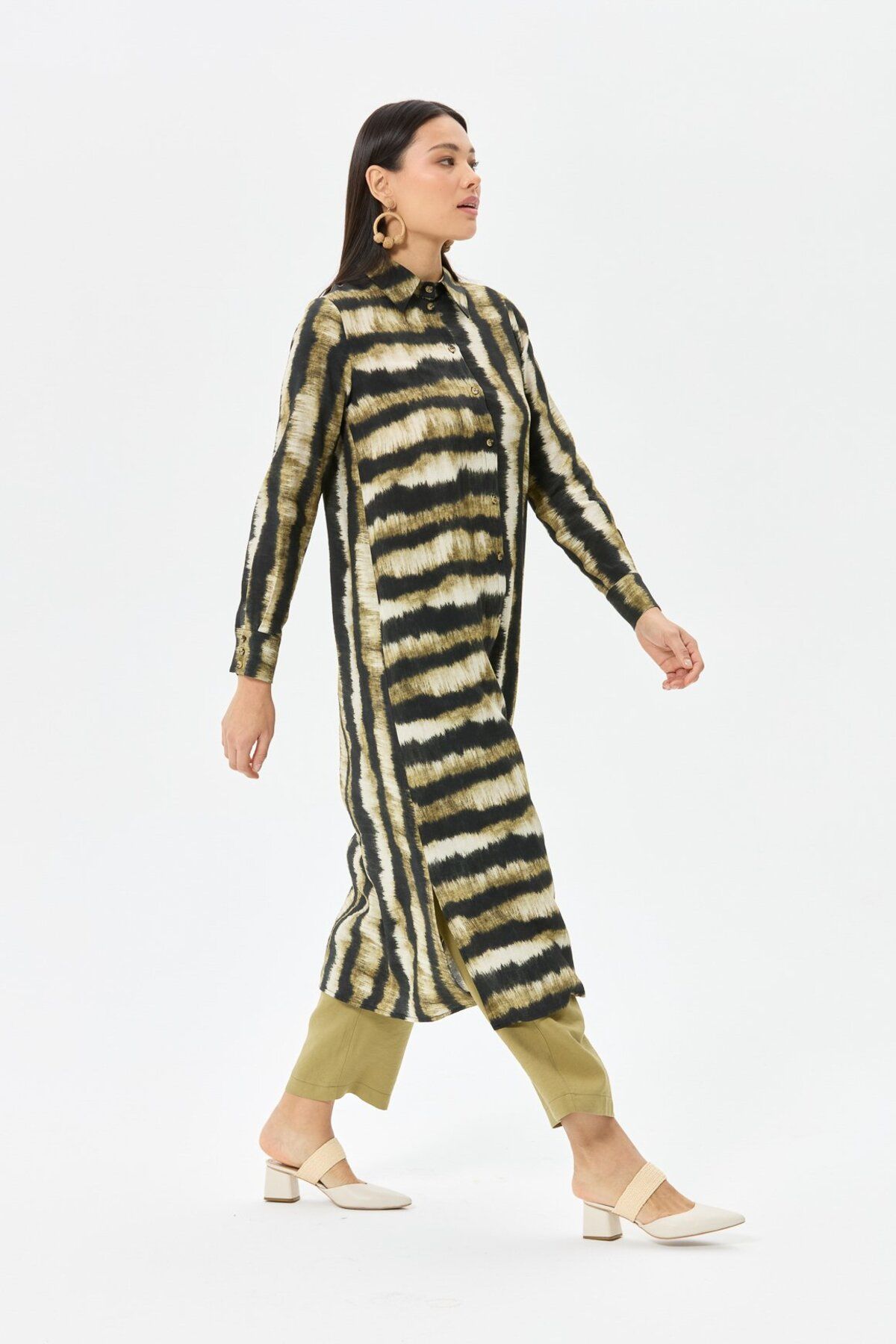 Esswaap-Zönk Tunic - Khaki (Patterned Tunic Khaki) 5