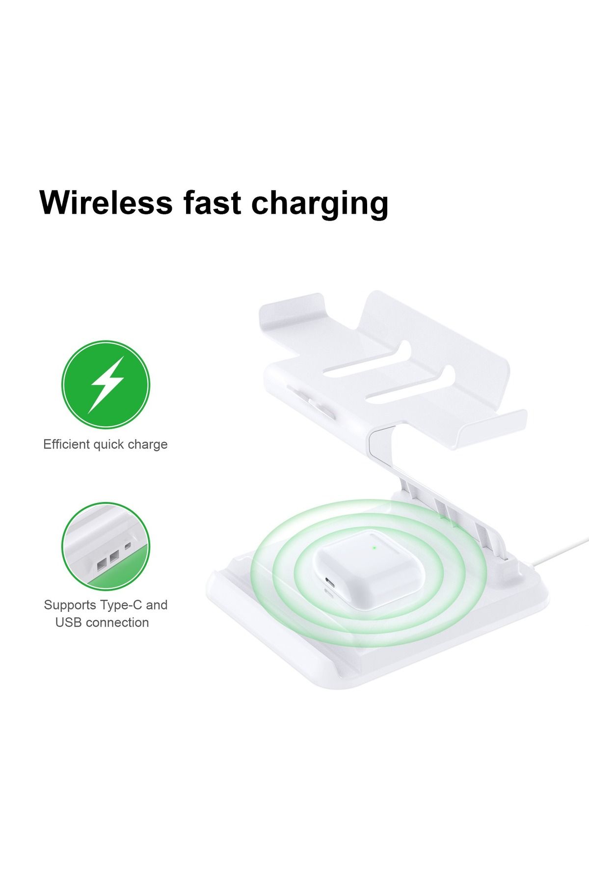 FlashHawk-VR Stand Display Holder with Wireless Charger for Oculus Quest2/Quest 5