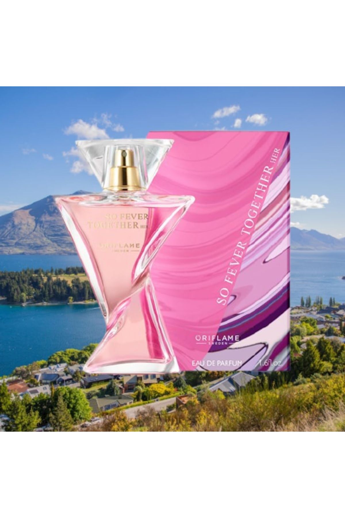 Oriflame-Complete set for Her, So Fever Together Eau de Parfum, Dactylion badge with motivational message 3