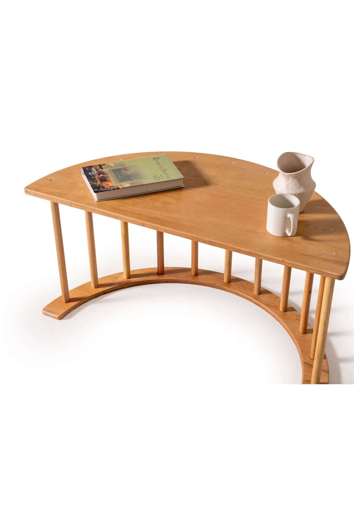 AlfaCountry Mobilya PİKLER HALKASI MONTESSORİ AKTİVİTE MASASI MASİF KAYIN VERNİKLİ